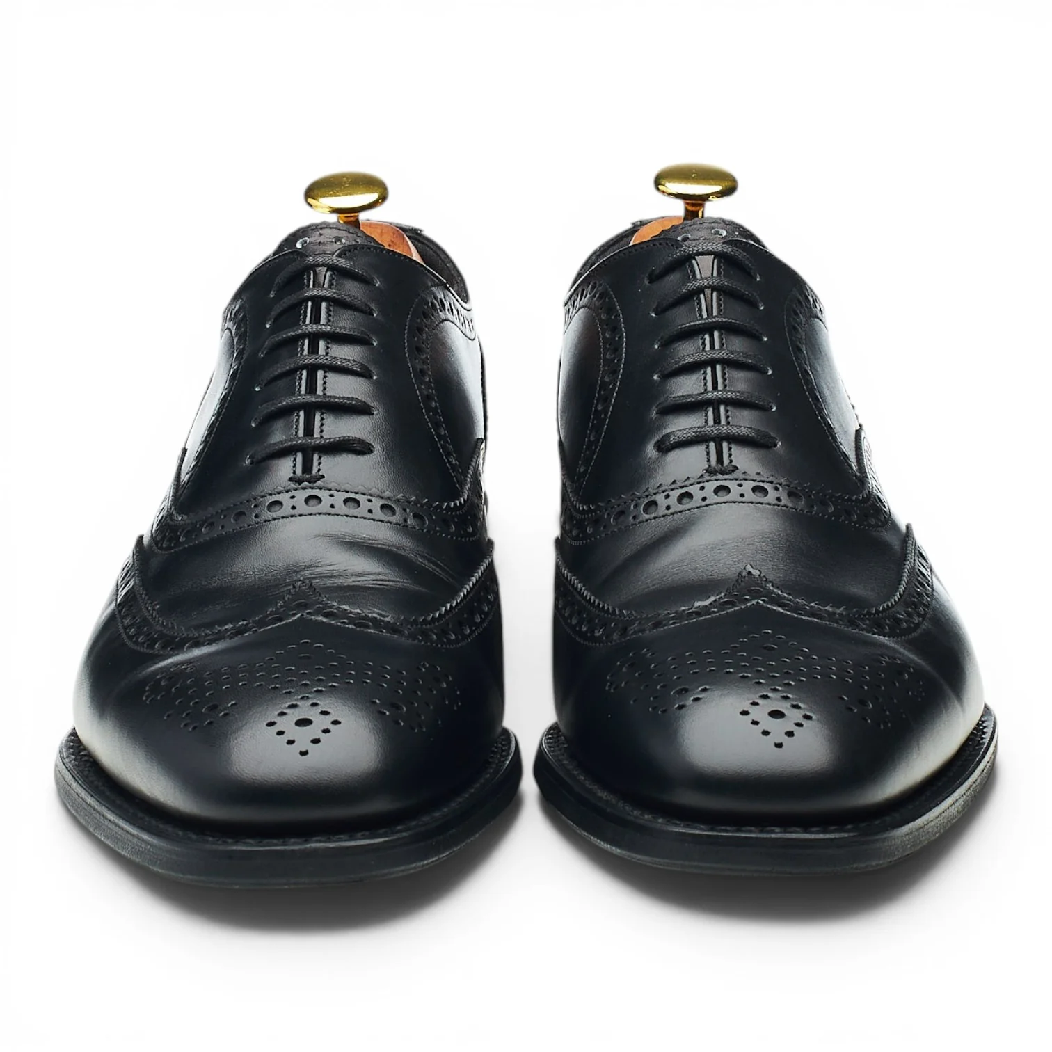 'Parkstone' Black Leather Oxford Brogues UK 8.5 F - Image 2