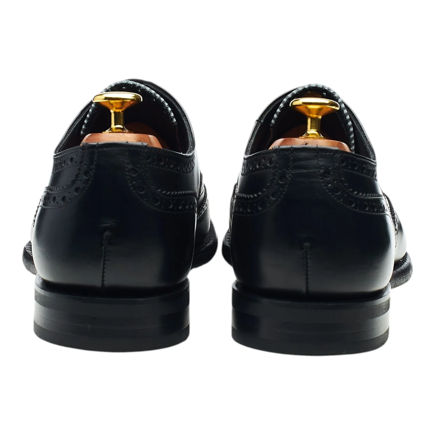 'Parkstone' Black Leather Oxford Brogues UK 8.5 F - Image 4