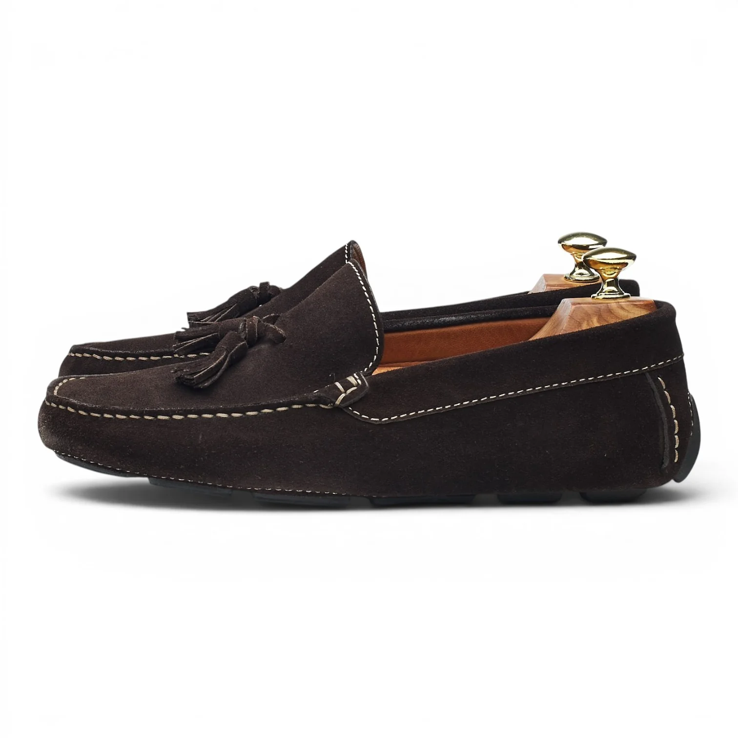 'Parma' Dark Brown Suede Driving Loafers UK 7 - Image 3