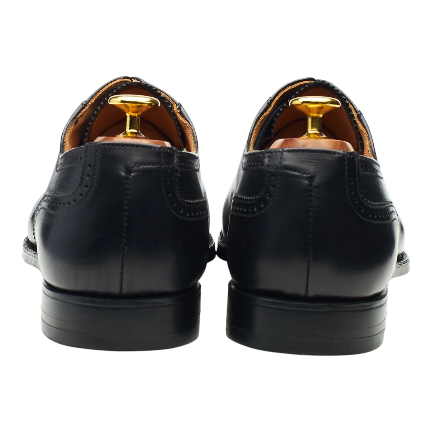 Peal & Co Black Leather Oxford Brogues UK 8.5 US 9.5 D - Image 4