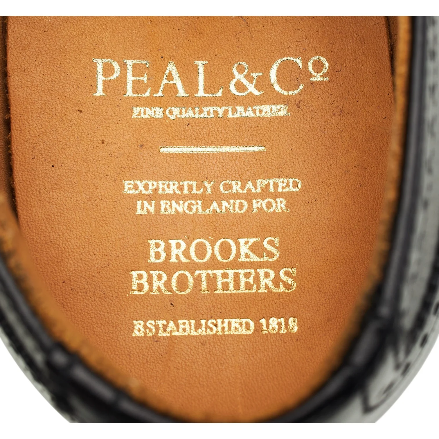 Peal & Co Black Leather Oxford Brogues UK 8.5 US 9.5 D - Image 6