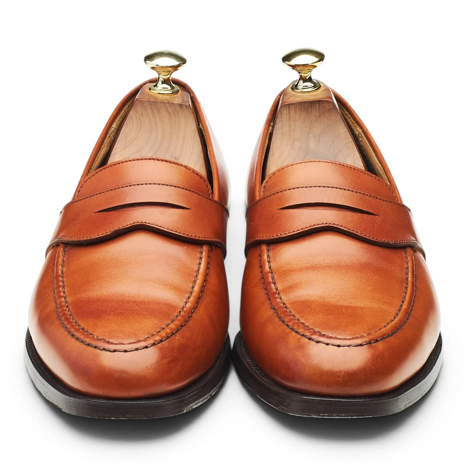 Peal & Co. Tan Brown Leather Loafers UK 8 US 9 D - Image 2