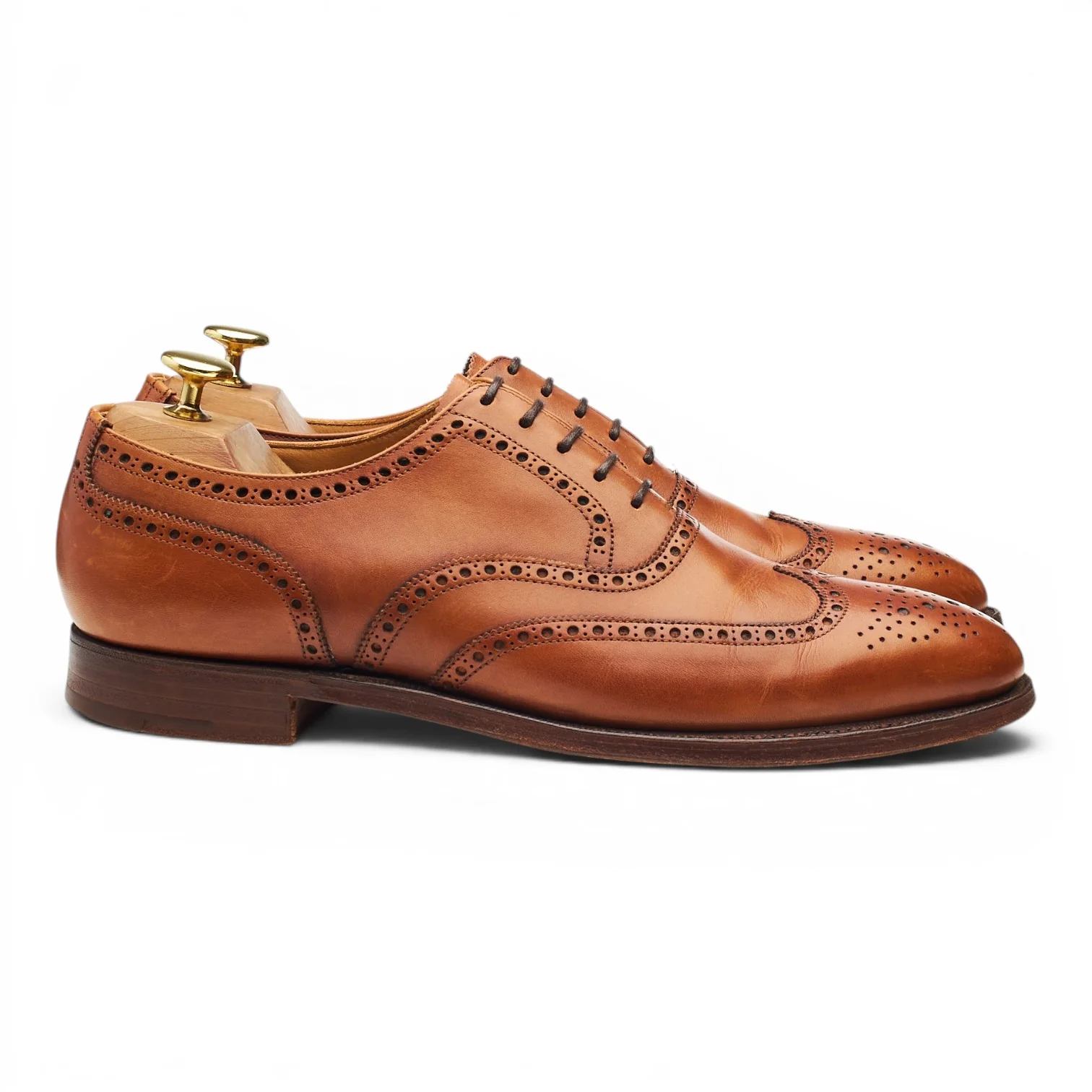 Poulson Skone & Co. Tan Brown Leather Oxford Brogues UK 8.5 US 9 D
