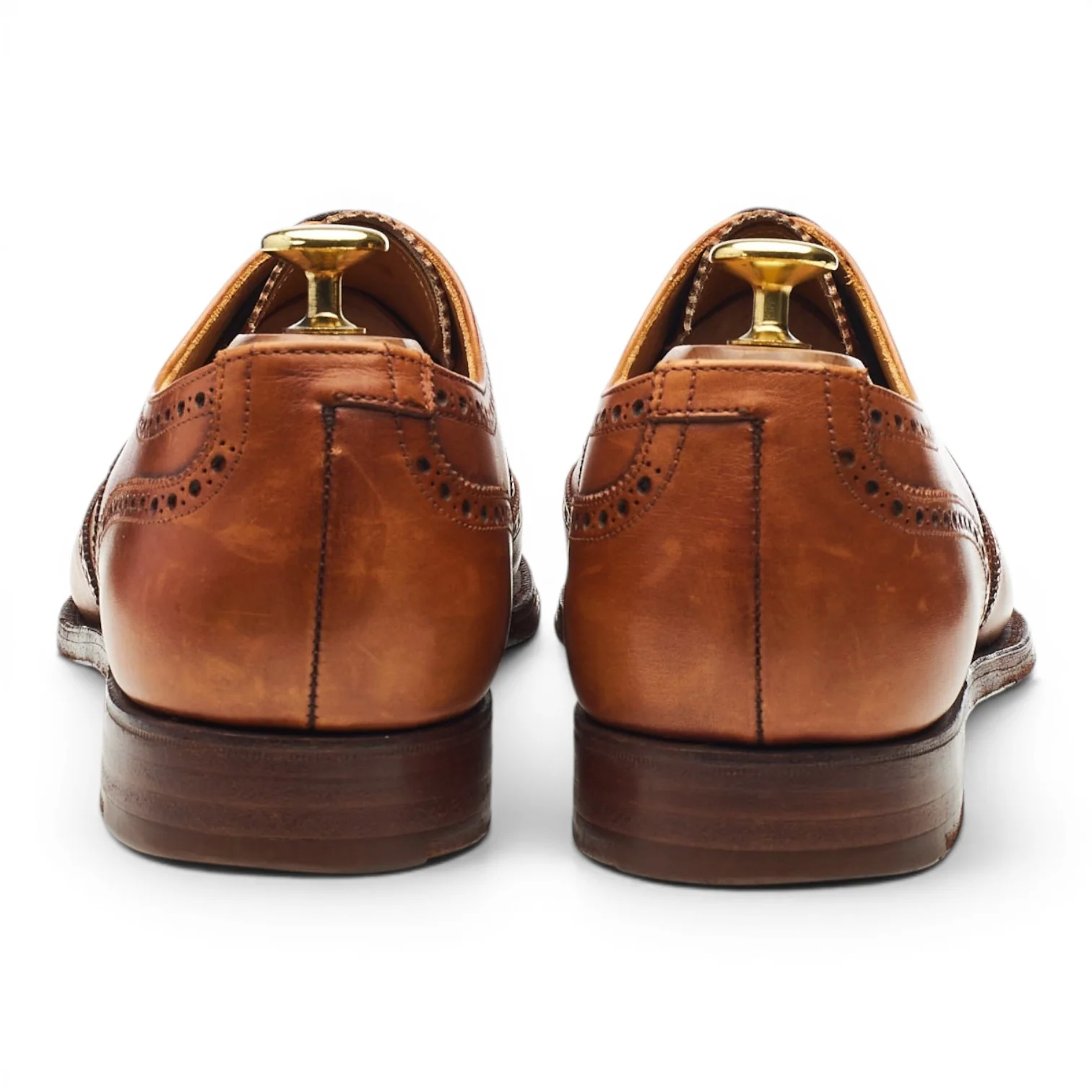 Poulson Skone & Co. Tan Brown Leather Oxford Brogues UK 8.5 US 9 D - Image 4