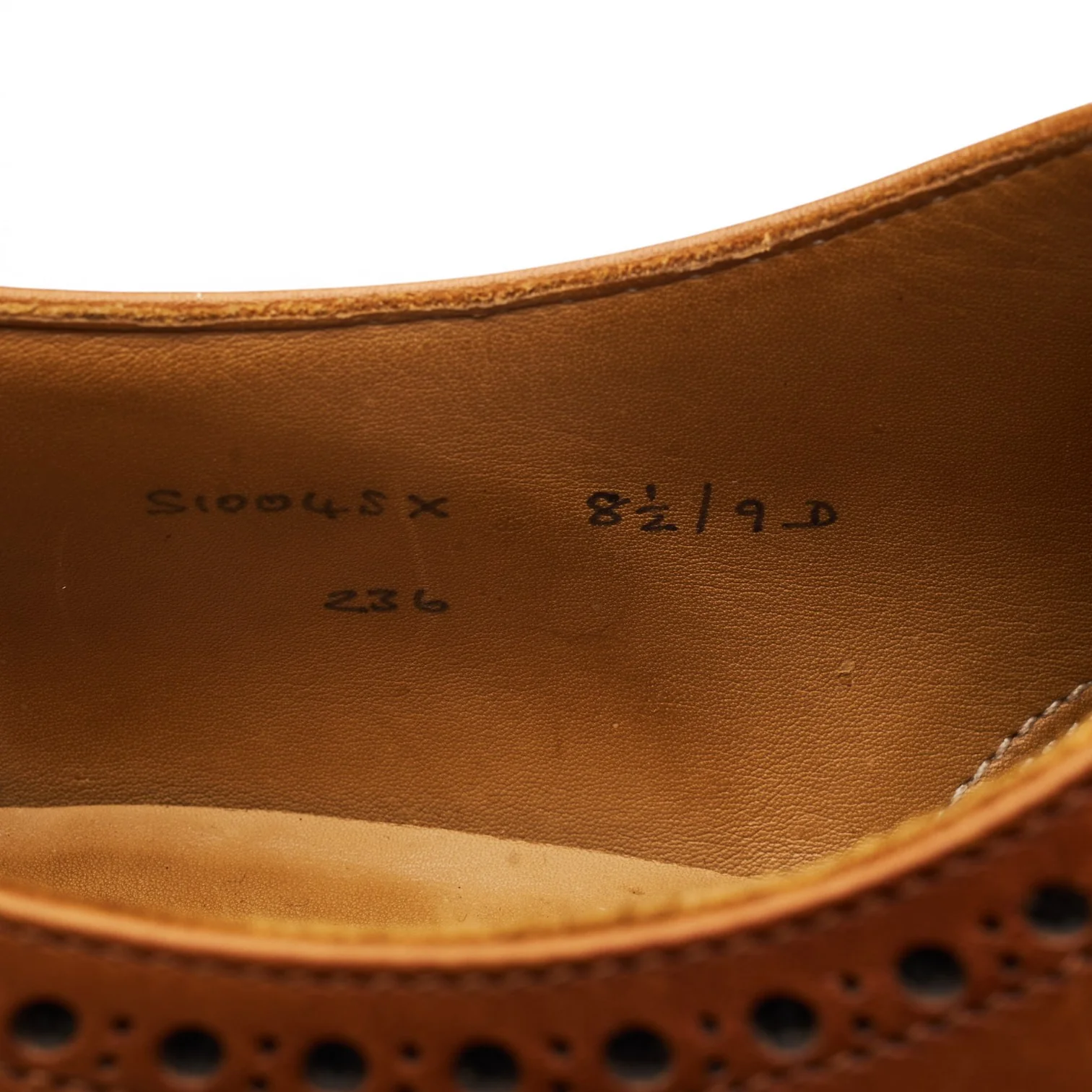Poulson Skone & Co. Tan Brown Leather Oxford Brogues UK 8.5 US 9 D - Image 7