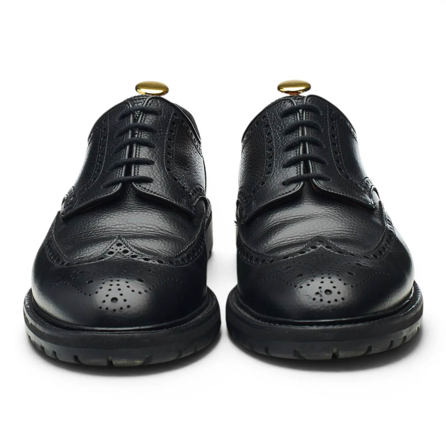 'Pembroke' Black Grain Leather Derby Brogues UK 8 E - Image 2