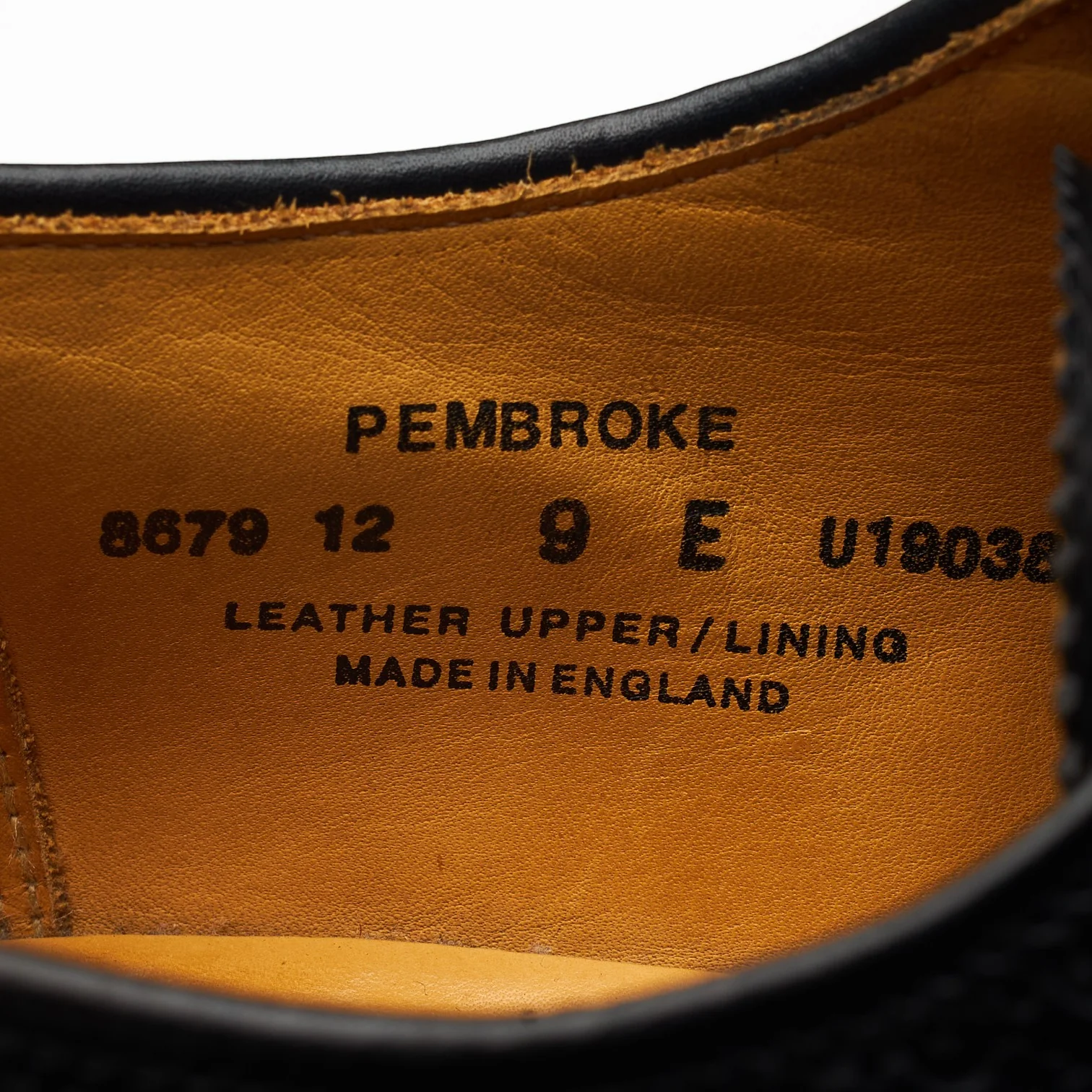 'Pembroke' Black Leather Derby Brogues UK 9 E - Image 7