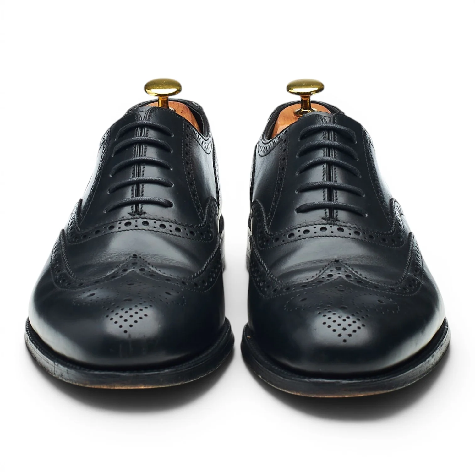 'Pembroke' Black Leather Oxford Brogues UK 8.5 G - Image 2