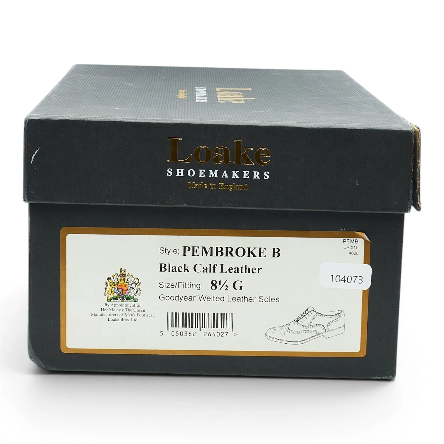 'Pembroke' Black Leather Oxford Brogues UK 8.5 G - Image 8