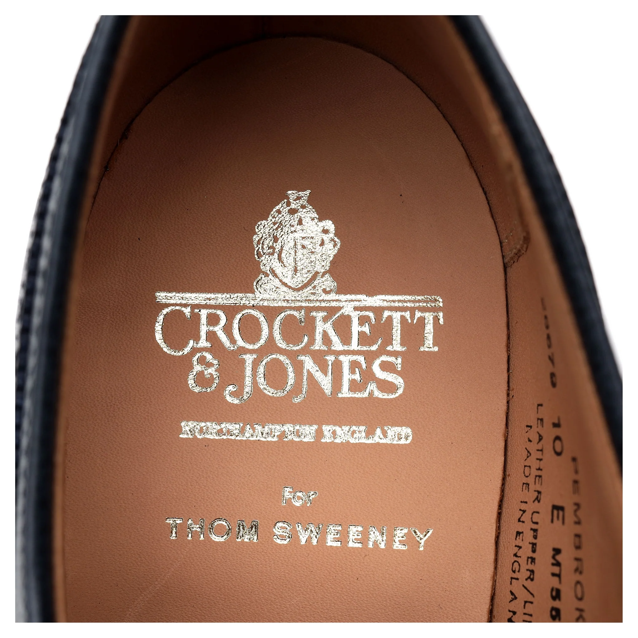 'Pembroke' Navy Blue Leather Derby Brogues UK 10 E - Image 12