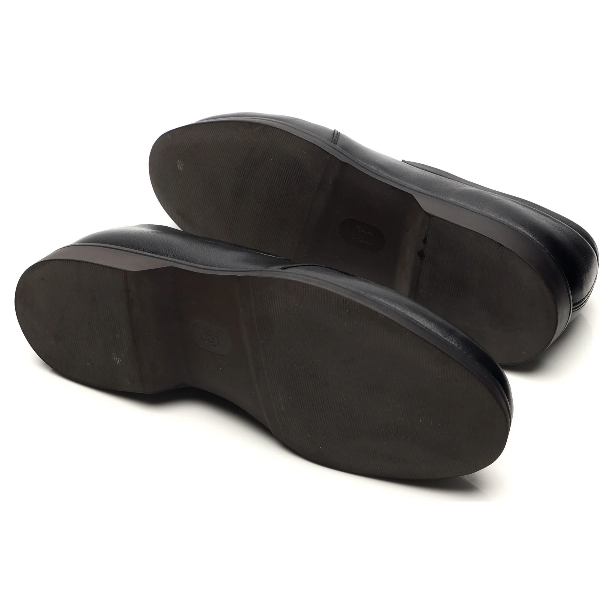 'Penzance' Black Leather Boat Shoes UK 10 E - Image 5