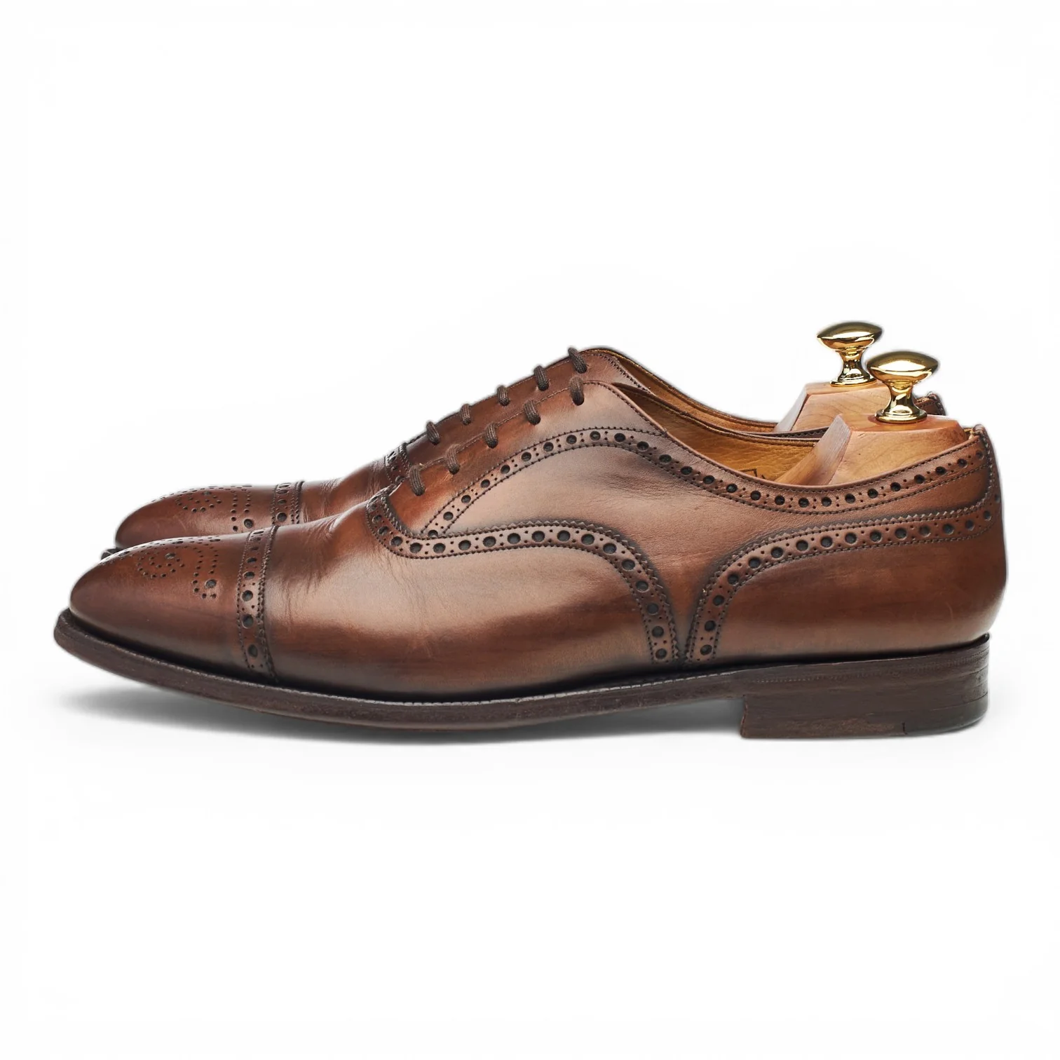 'Perth' Brown Leather Oxford Brogues UK 9 F - Image 3