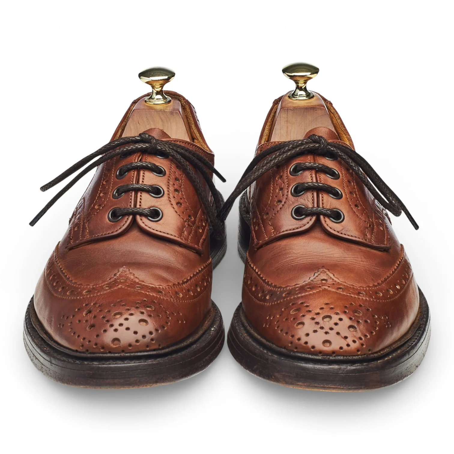 'Phillip' Brown Leather Derby Brogues UK 7 - Image 2