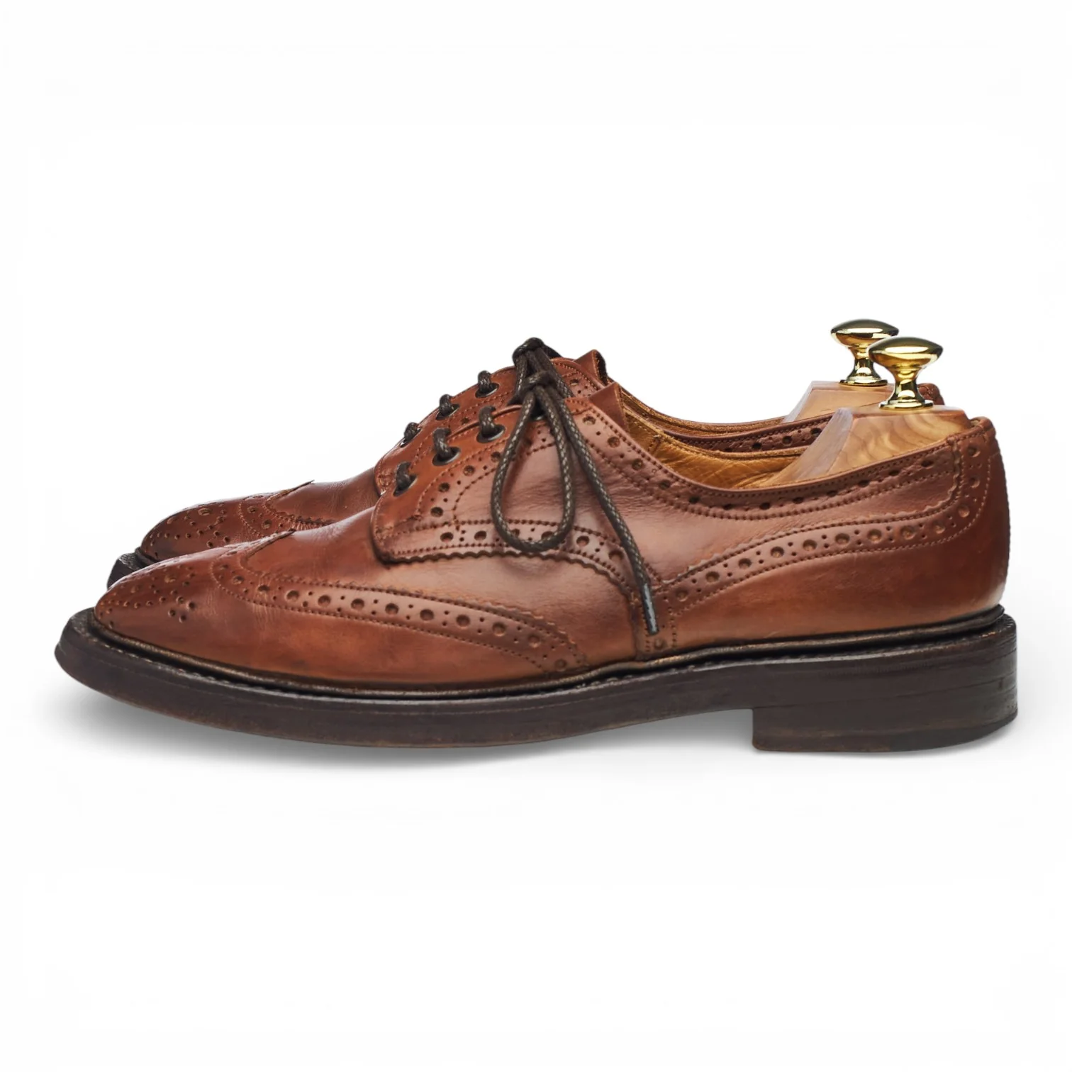 'Phillip' Brown Leather Derby Brogues UK 7 - Image 3