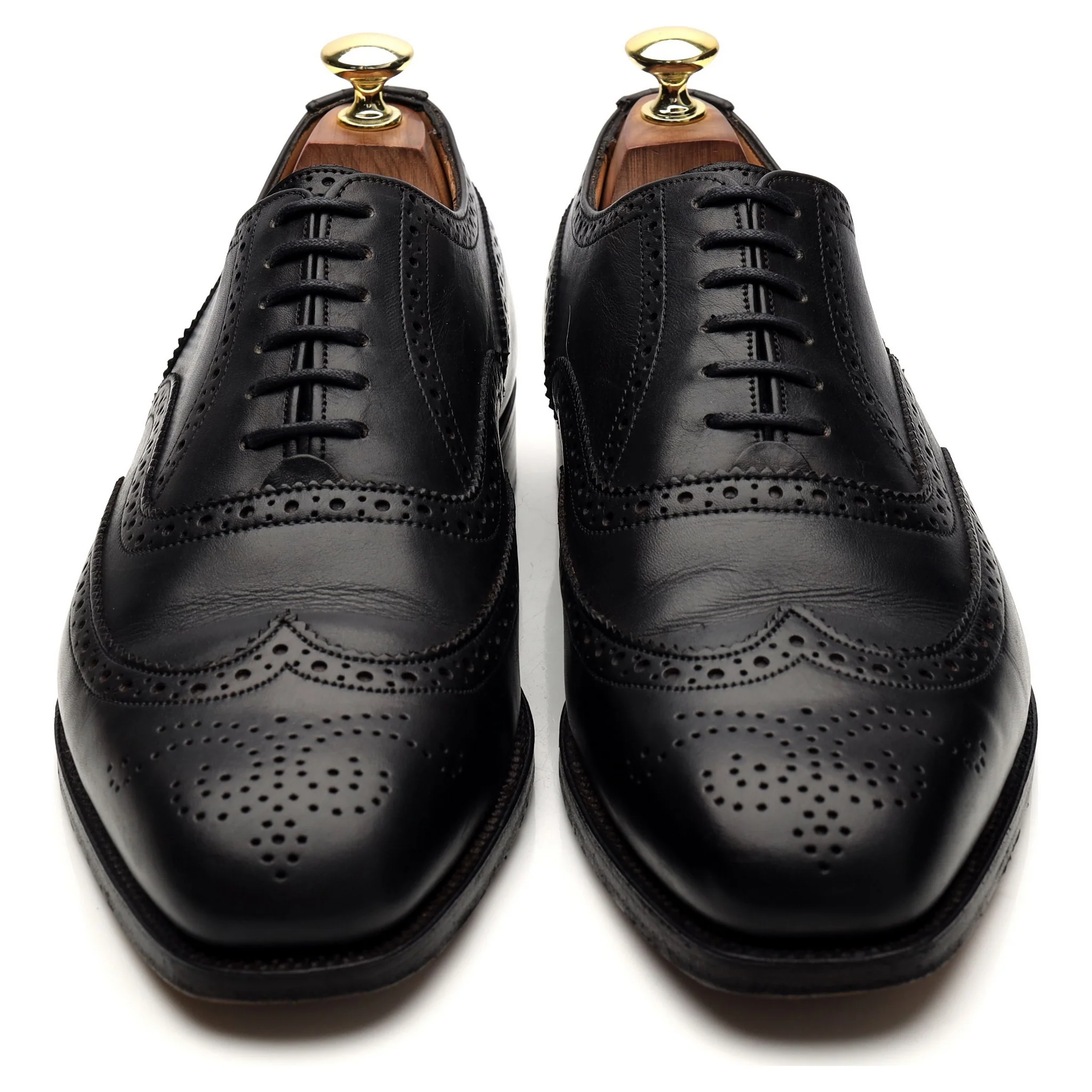 'Piccadilly' Black Leather Oxford Brogues UK 7 - Image 2