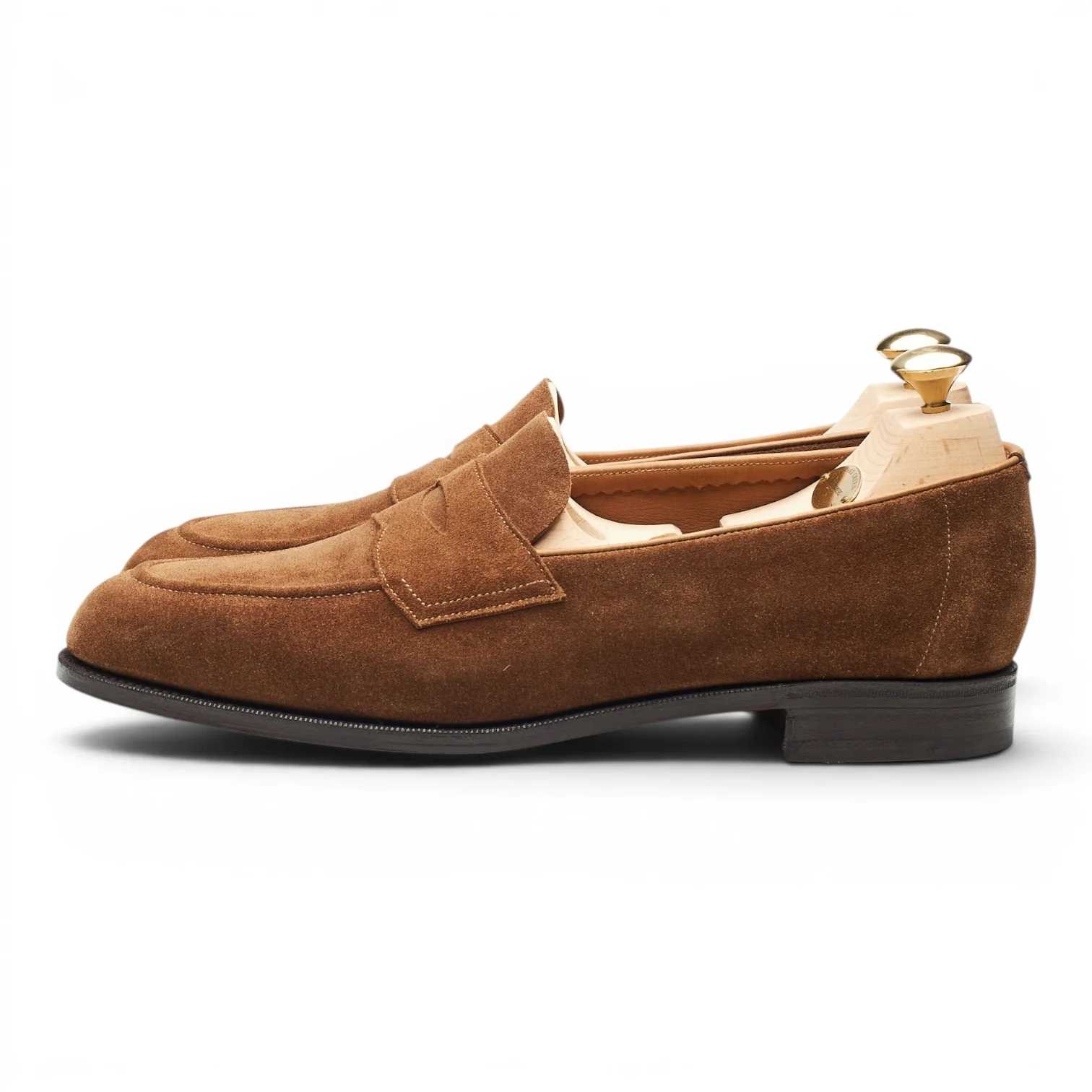 'Piccadilly' Mushroom Brown Suede Unlined Loafers UK 8.5 E - Image 3