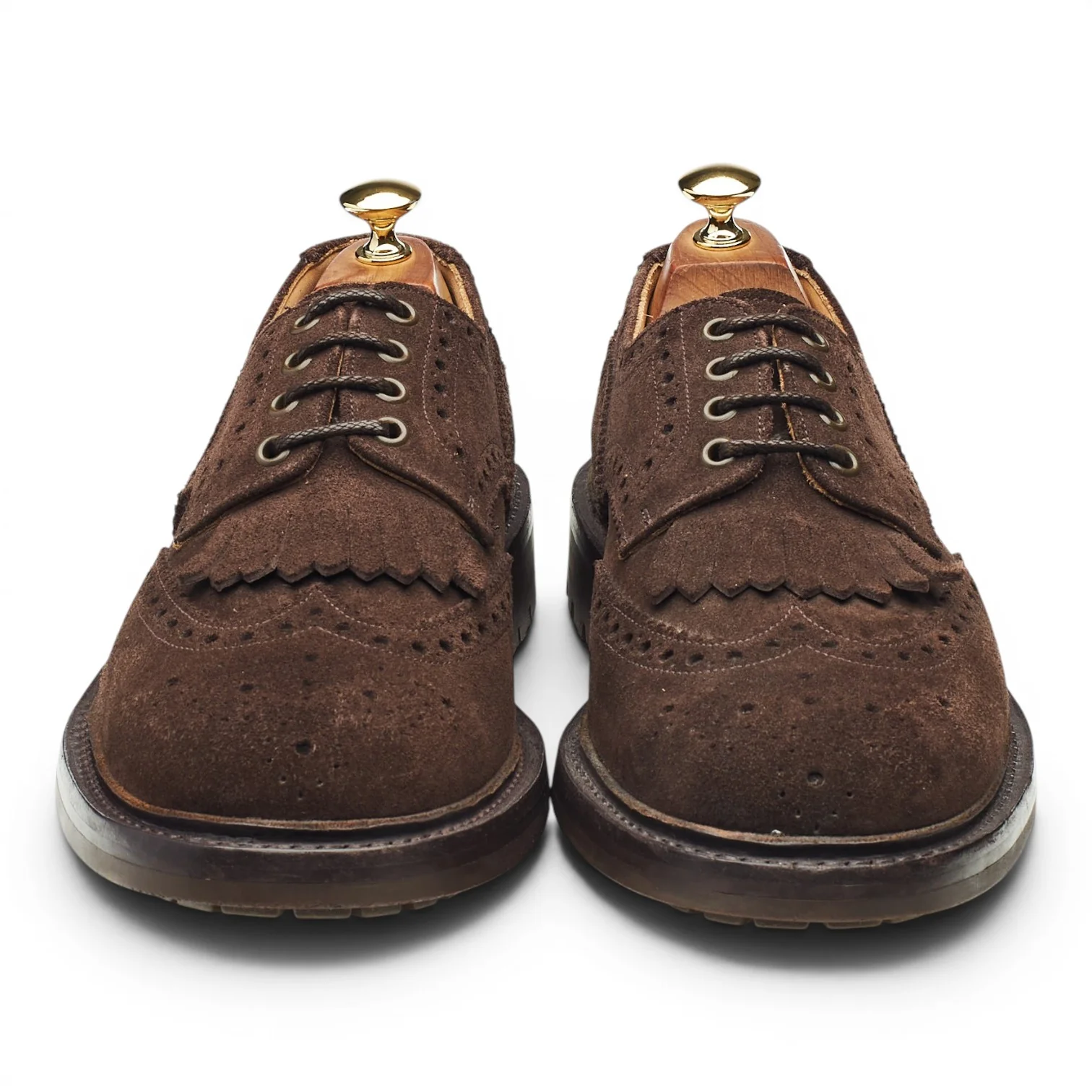 'Plowden' Dark Brown Suede Derby Brogues UK 9.5 G - Image 2