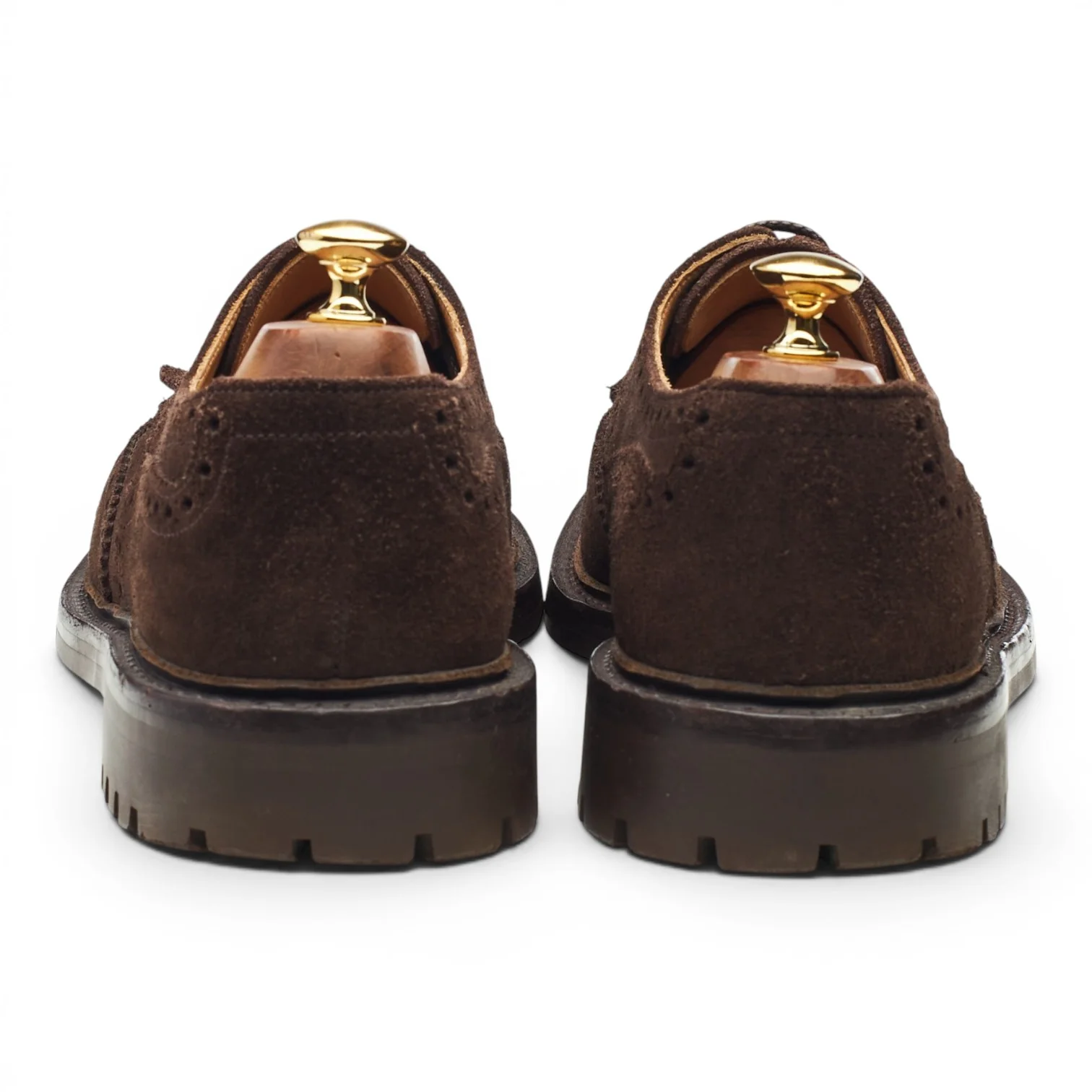 'Plowden' Dark Brown Suede Derby Brogues UK 9.5 G - Image 4