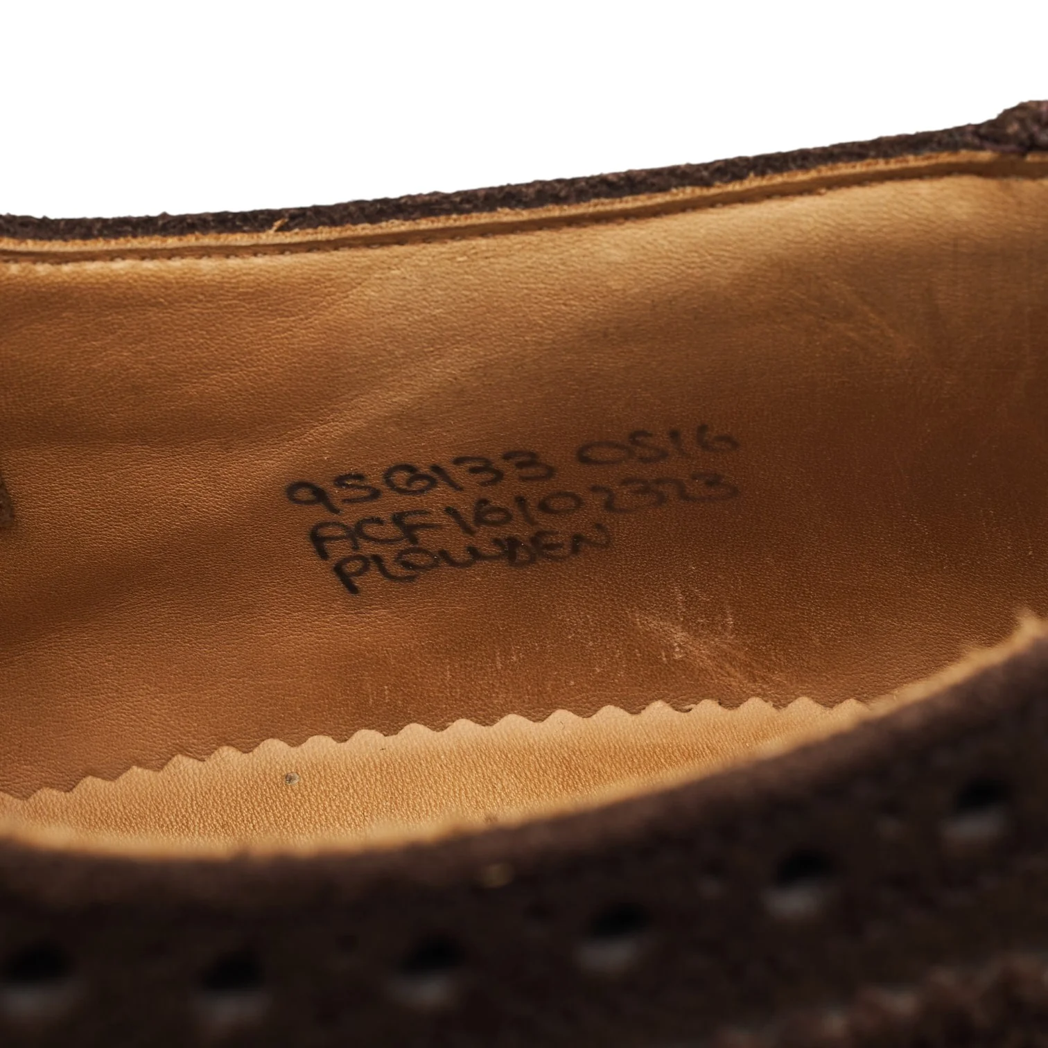 'Plowden' Dark Brown Suede Derby Brogues UK 9.5 G - Image 7