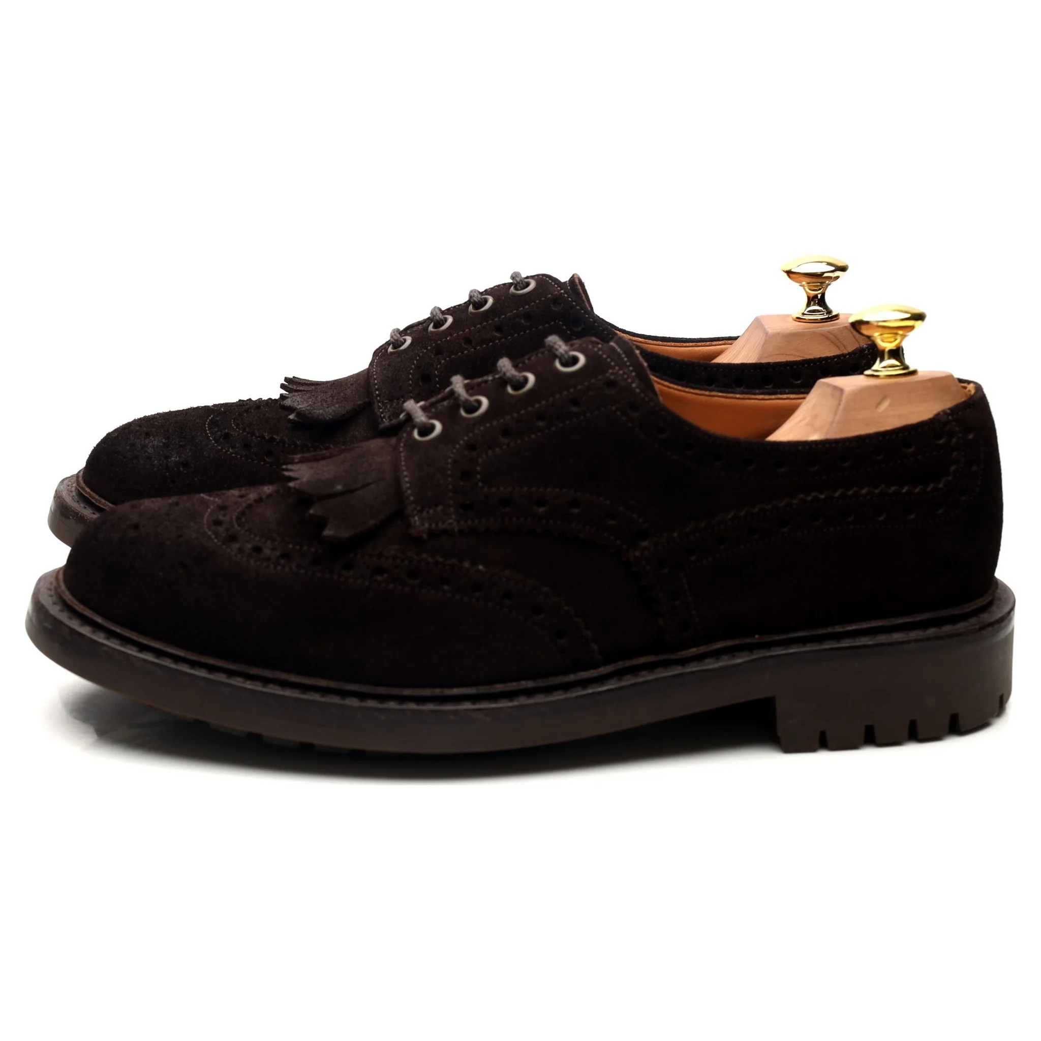 'Plowden' Dark Brown Suede Derby Brogues UK 8.5 G - Image 2