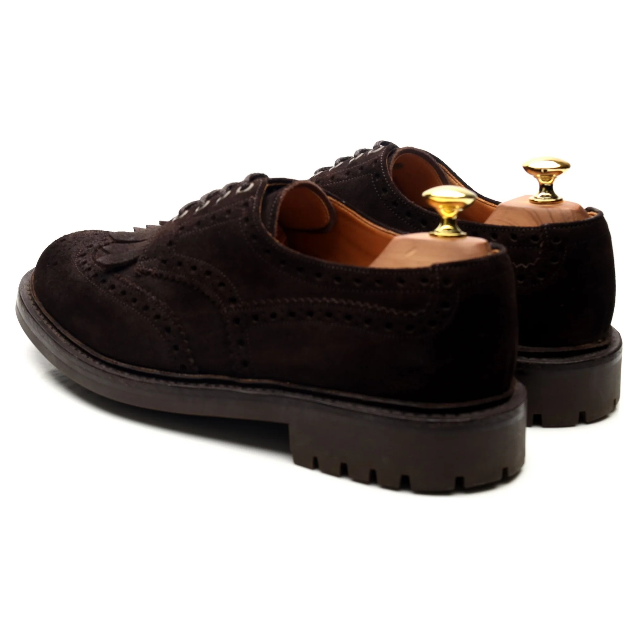 'Plowden' Dark Brown Suede Derby Brogues UK 8.5 G - Image 3