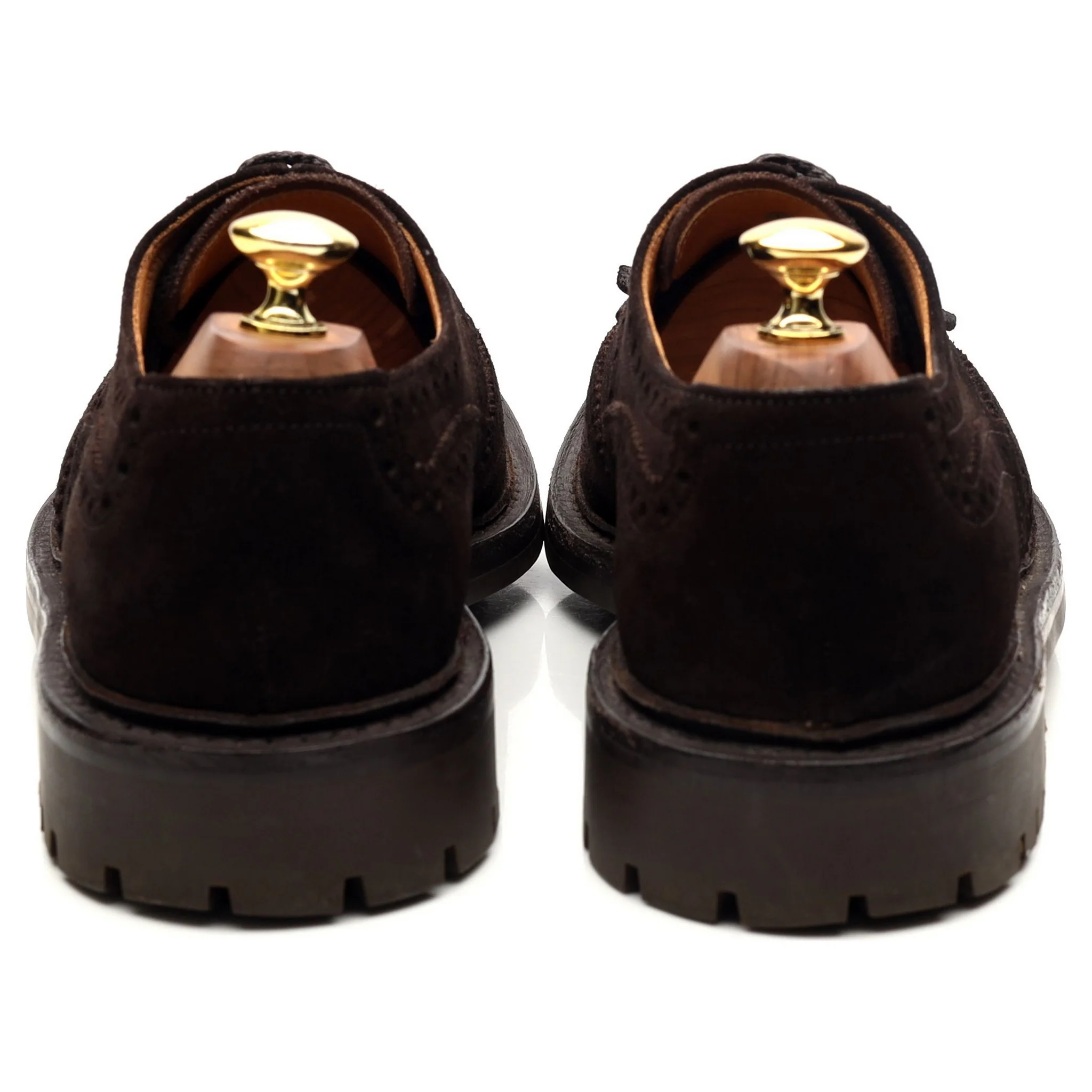 'Plowden' Dark Brown Suede Derby Brogues UK 8.5 G - Image 4