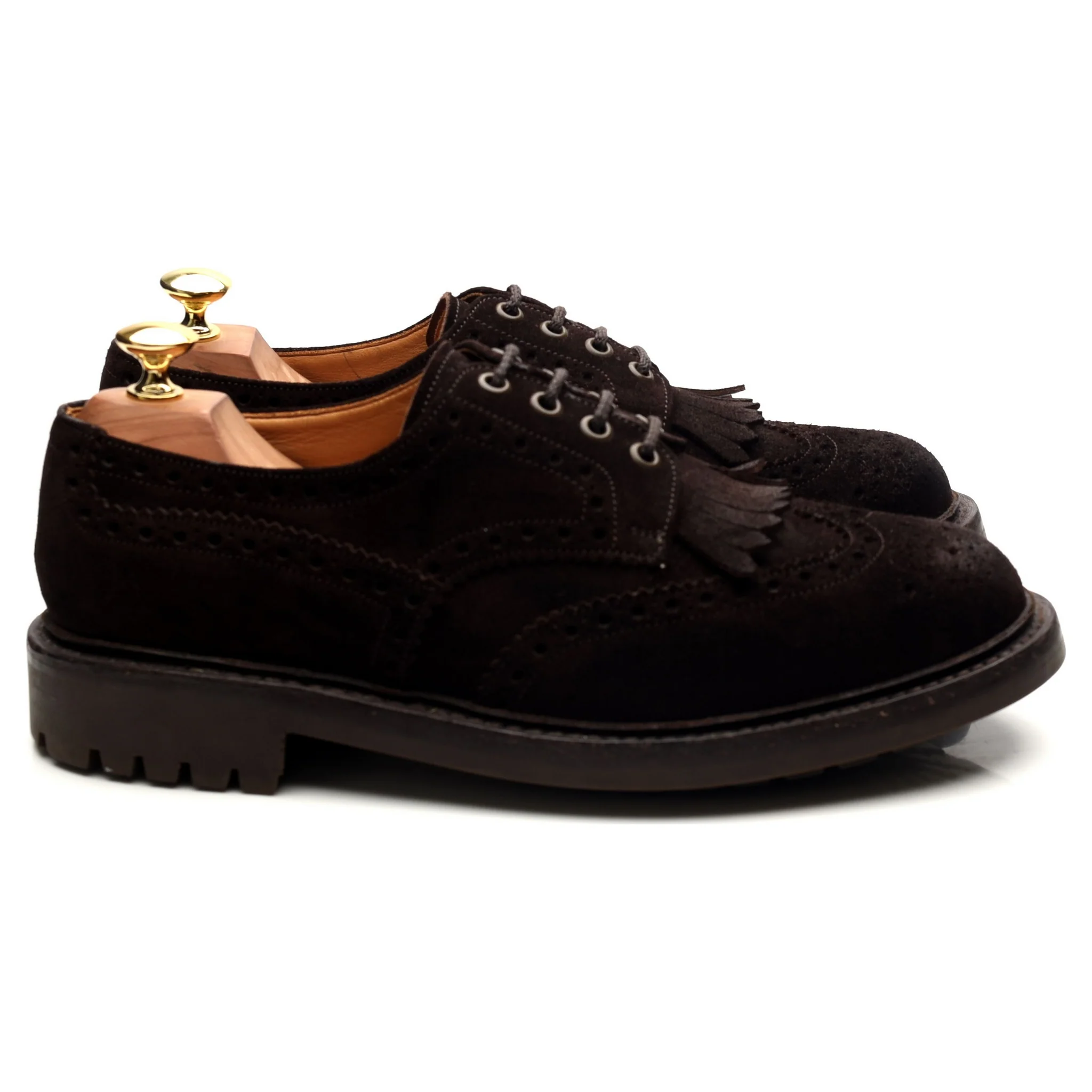 'Plowden' Dark Brown Suede Derby Brogues UK 8.5 G - Image 6