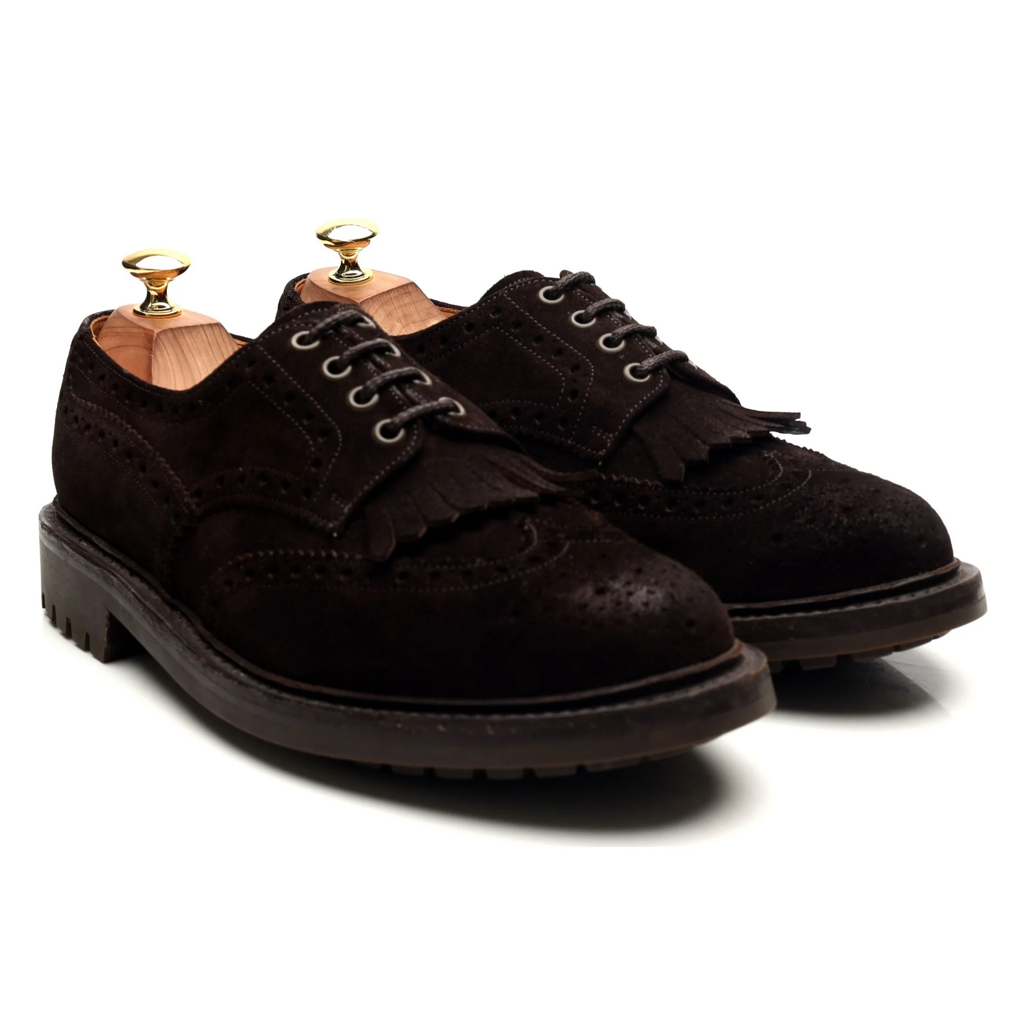 'Plowden' Dark Brown Suede Derby Brogues UK 8.5 G - Image 7