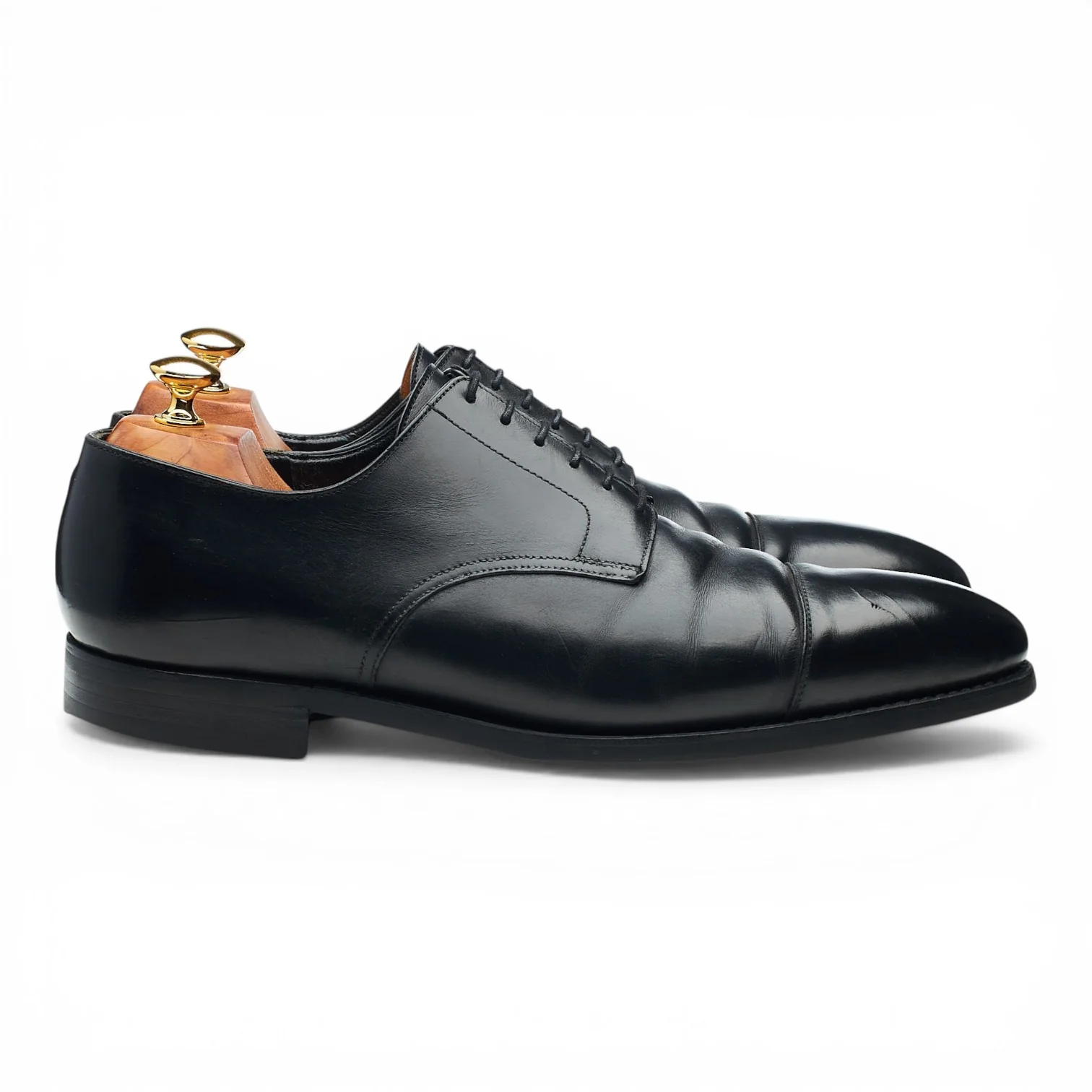 'Prestwood' Black Leather Derby UK 10 E