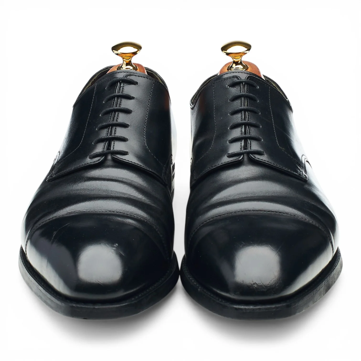 'Prestwood' Black Leather Derby UK 10 E - Image 2