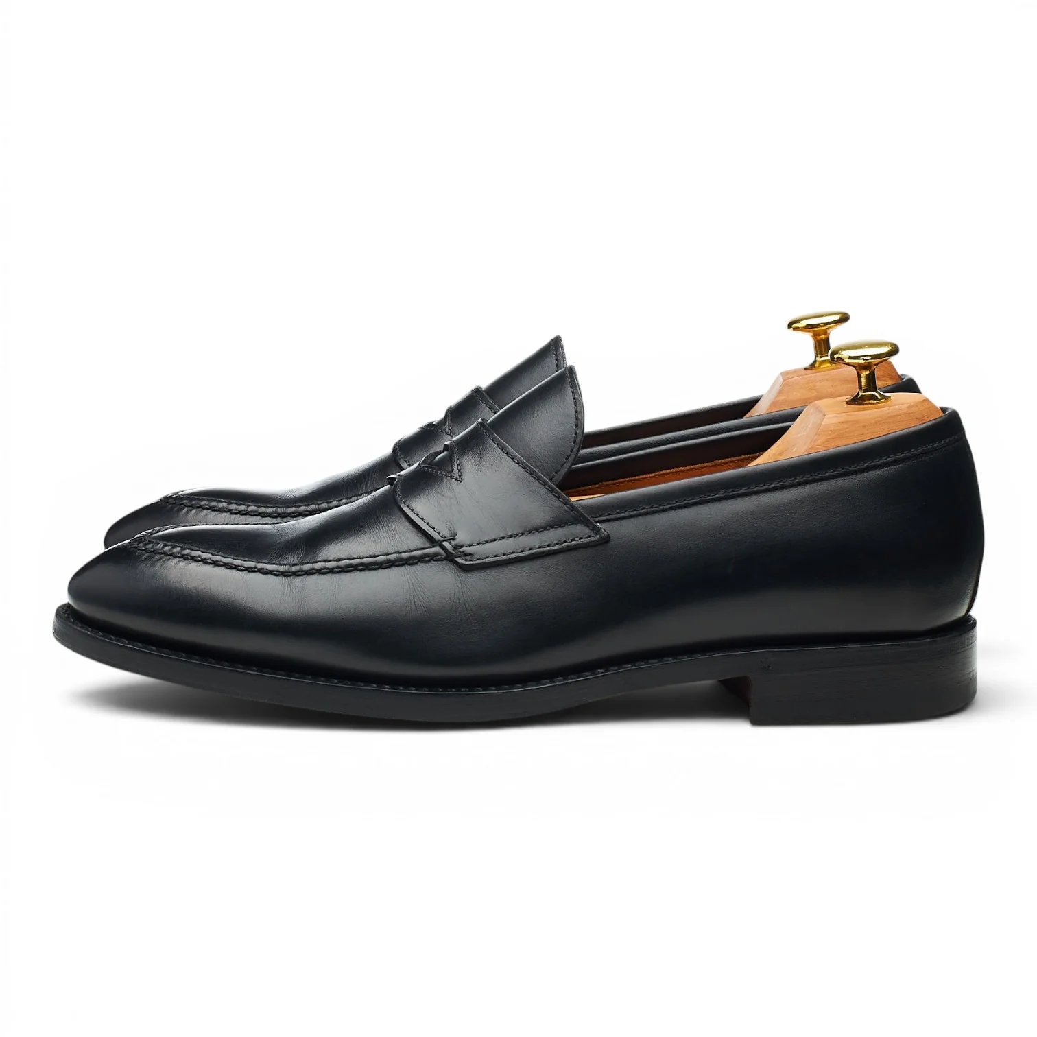'Principe' Black Leather Loafers UK 8 EU 42 - Image 3