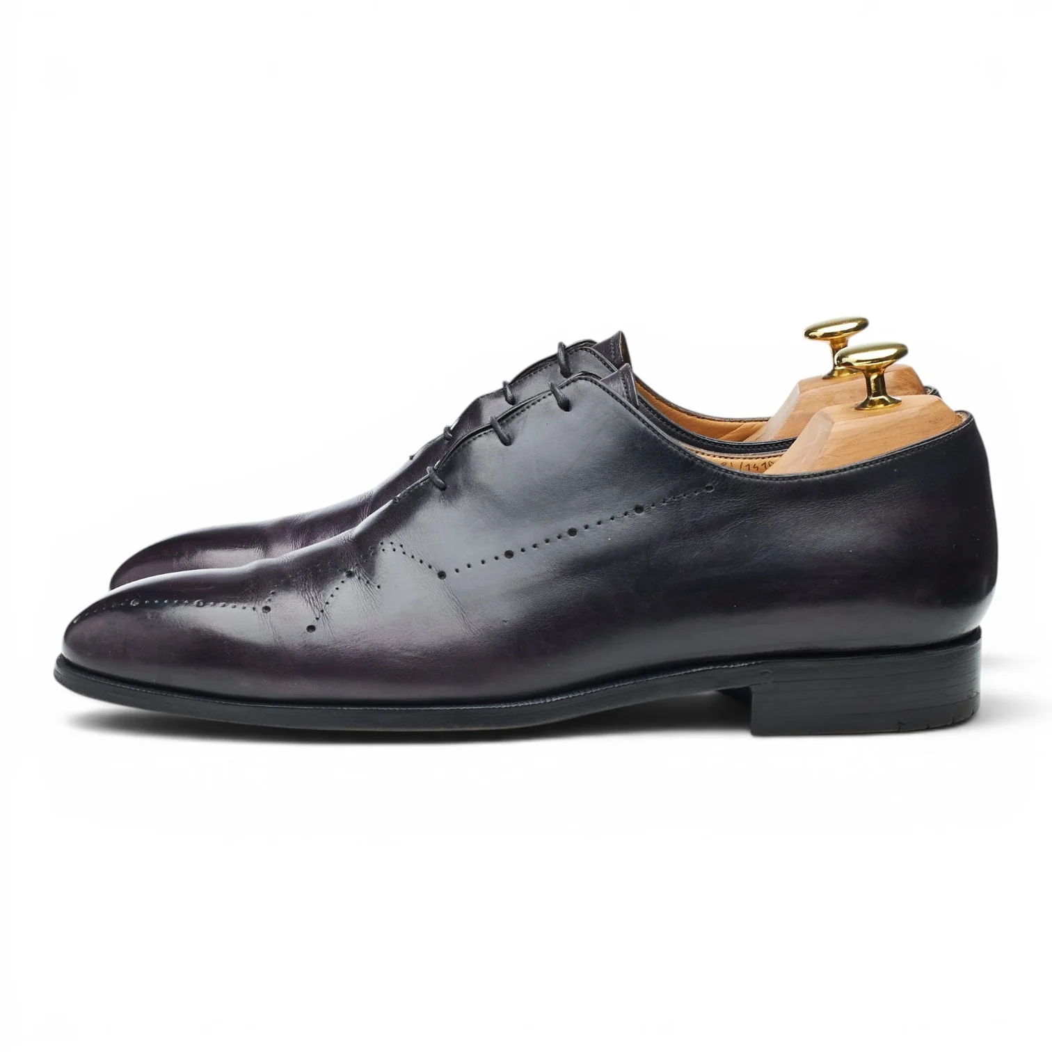 Purple Patina Leather Wholecut Oxford UK 8.5 - Image 3