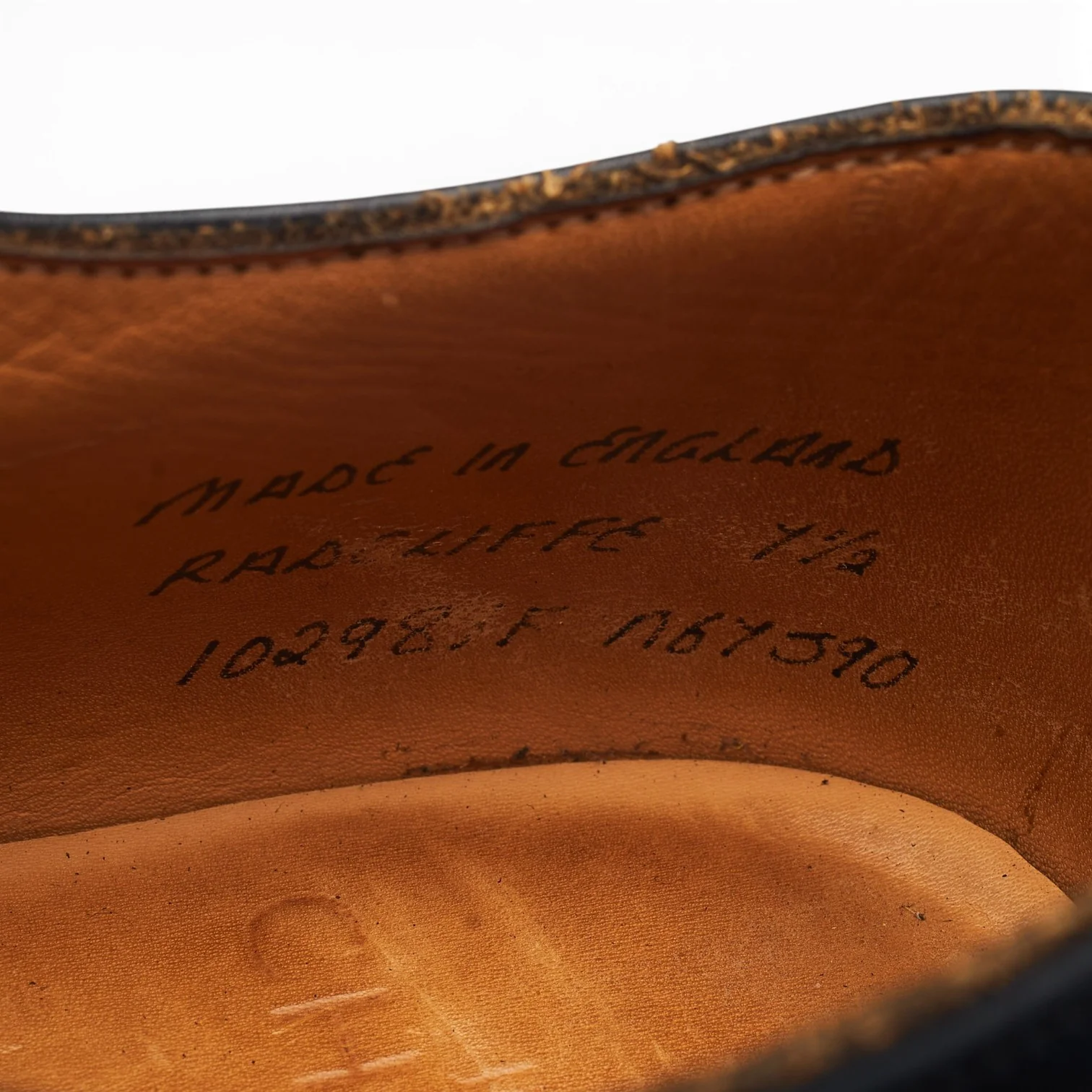 'Radcliffe' Black Leather Oxford UK 7.5 F - Image 8