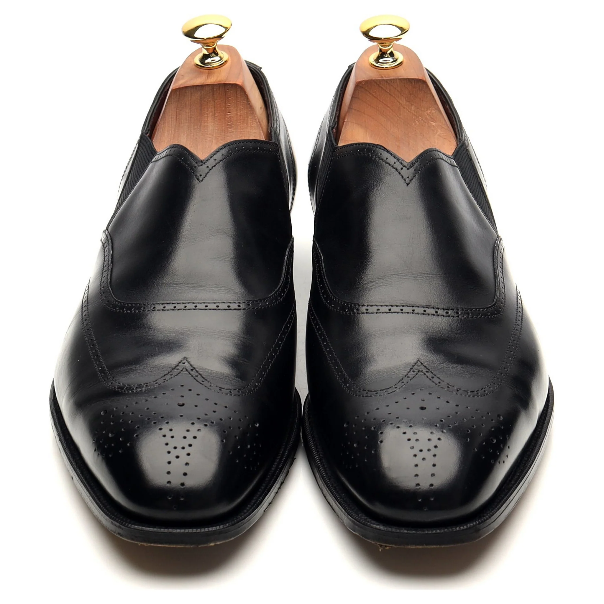 Ralph Lauren 'Lazyman' Black Leather Brogue UK 10 D - Image 2