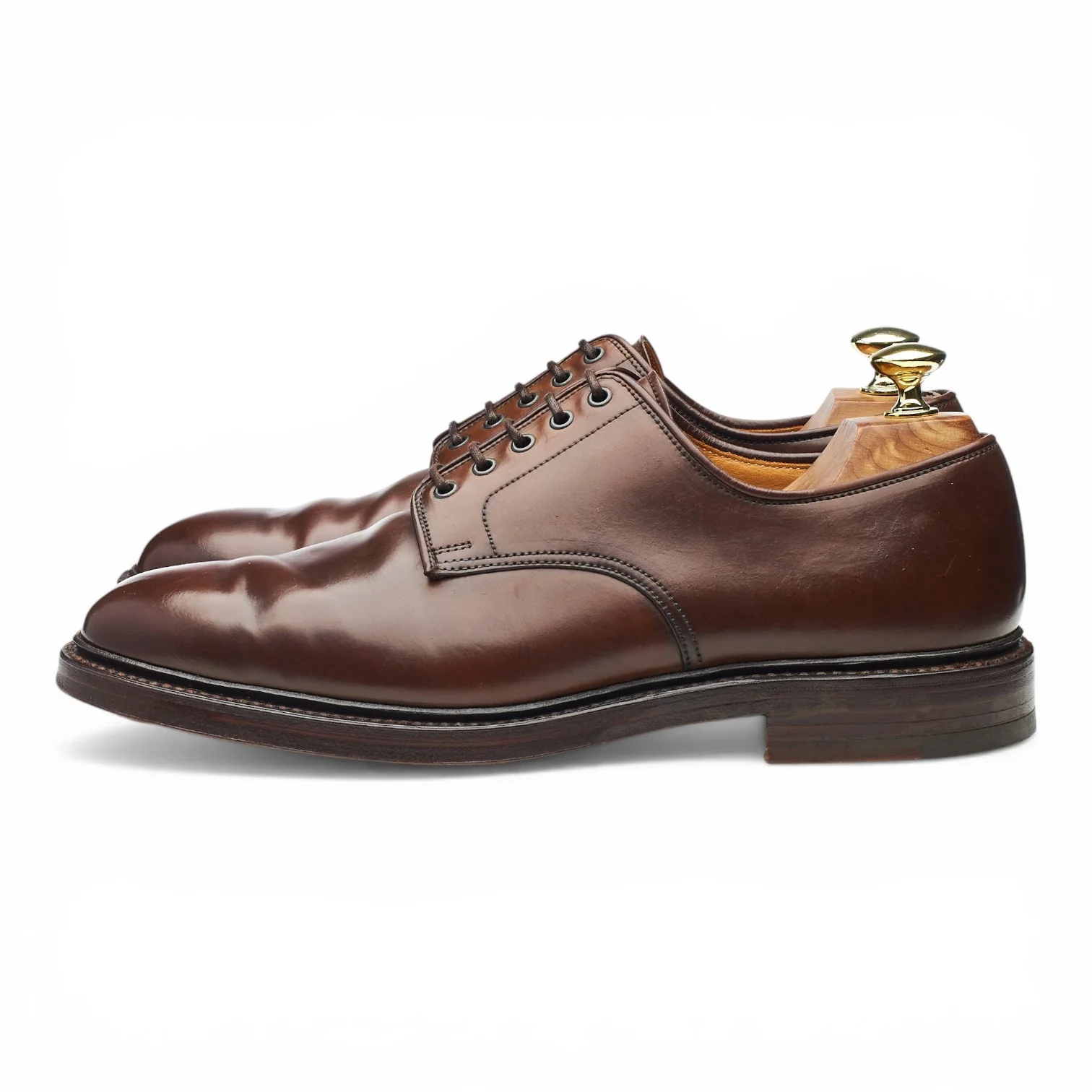 Ralph Lauren Marlow Brown Cordovan Derby UK 7.5 US 8.5 D - Image 3