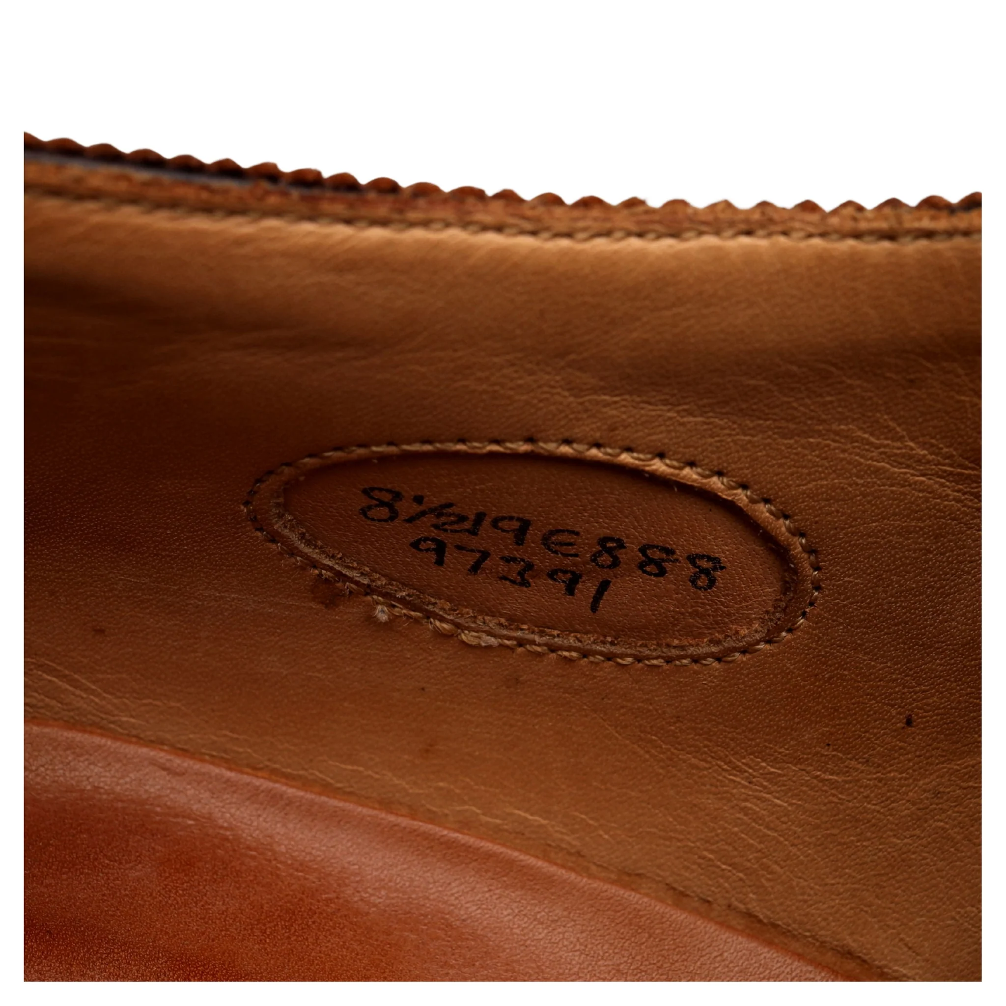 Ralph Lauren Tan Brown / White Leather Derby UK 8.5 E - Image 7