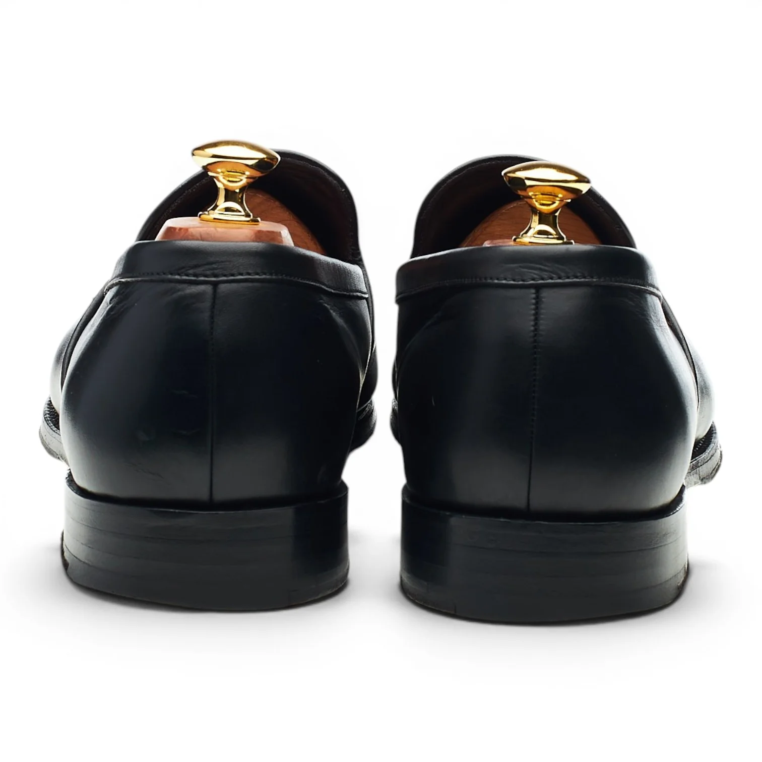'Ramsden' Black Leather Tassel Loafers UK 10 F - Image 4
