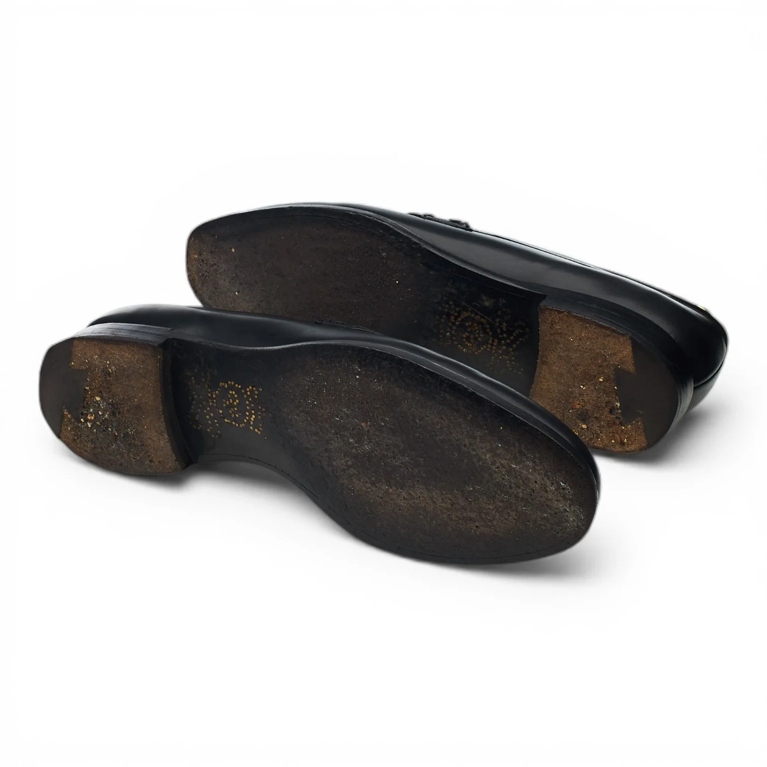 'Crown' Black Leather Loafers UK 8.5 - Image 5