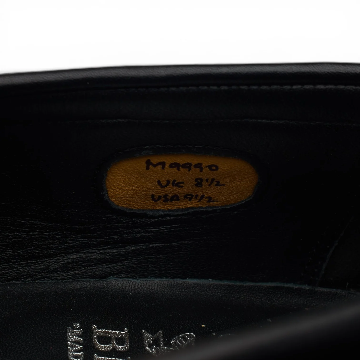 'Crown' Black Leather Loafers UK 8.5 - Image 7