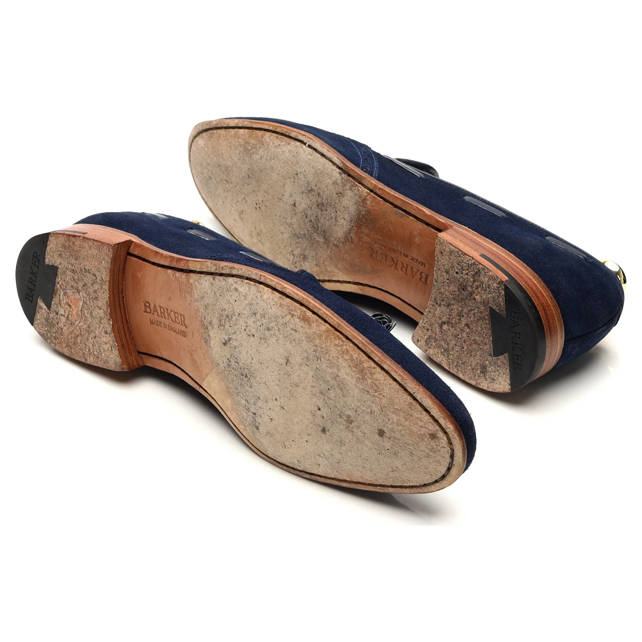 'Ray' Navy Blue Suede Tassel Loafers UK 7.5 F - Image 5
