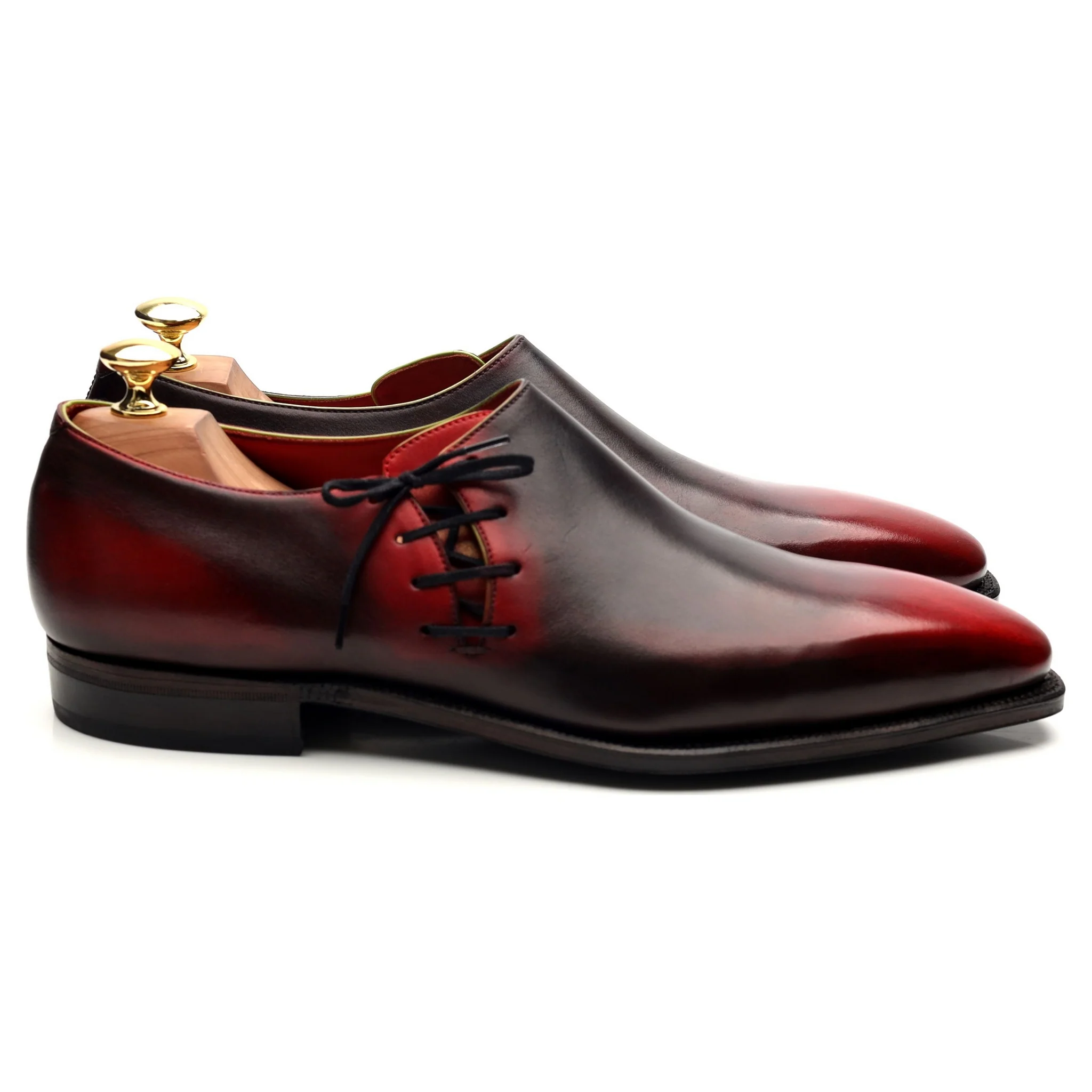 'Lateral Lace' Black Red Leather Oxford UK 8.5 E - Image 6