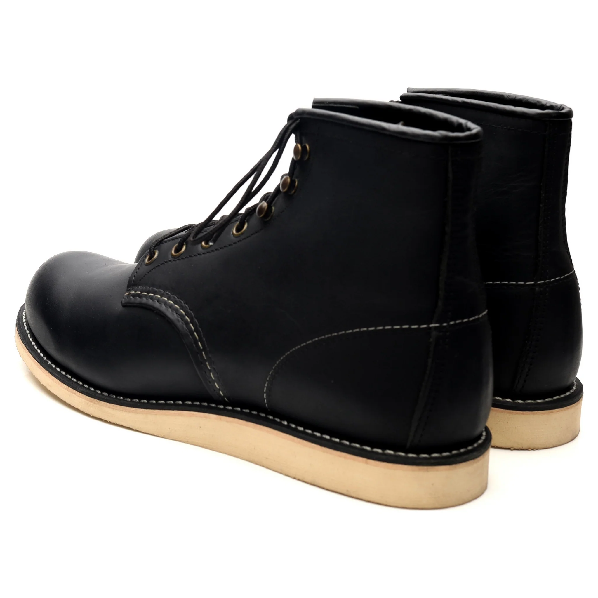 '2951' Black Leather Rover Boots UK 9.5 US 10.5 - Image 3