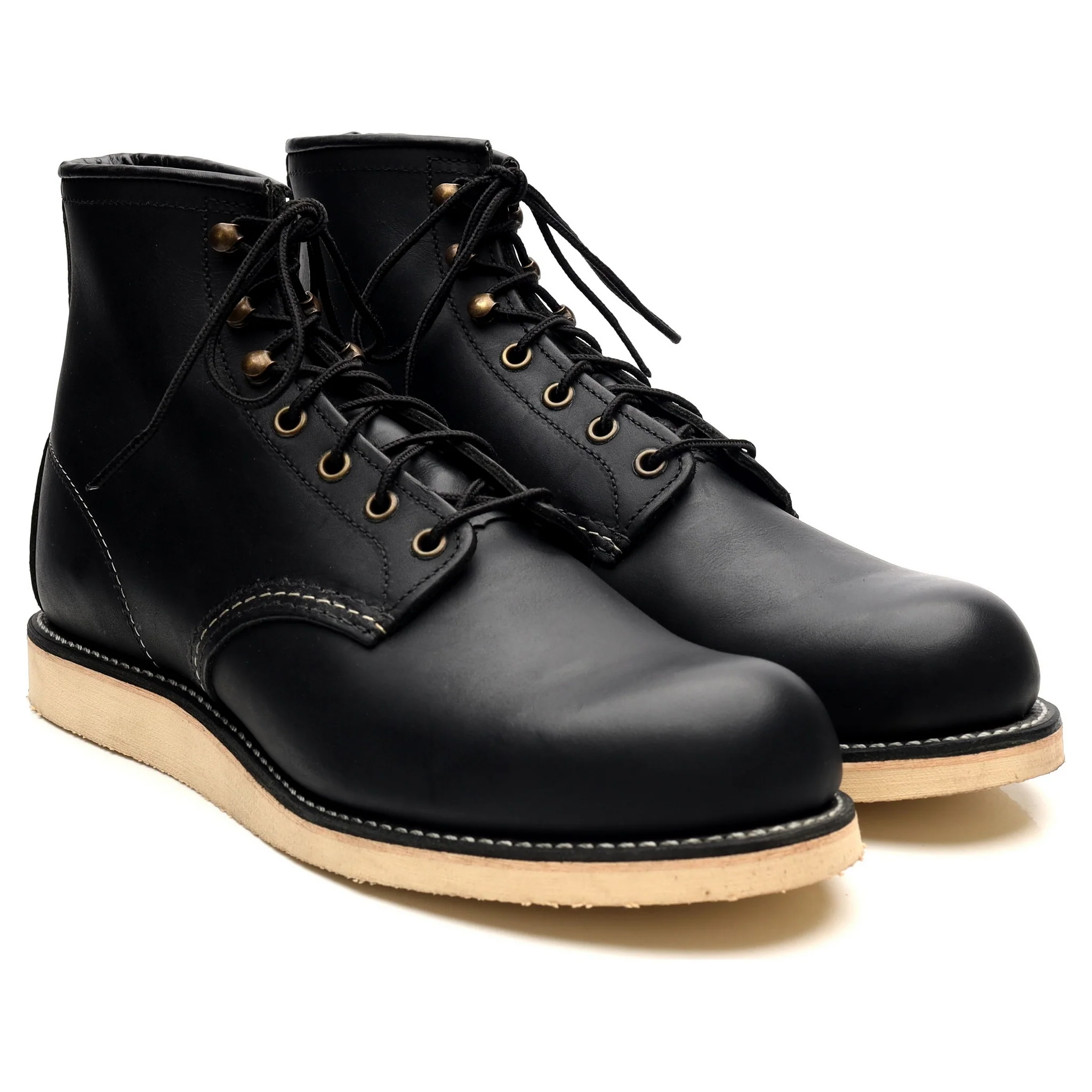 '2951' Black Leather Rover Boots UK 9.5 US 10.5 - Image 7