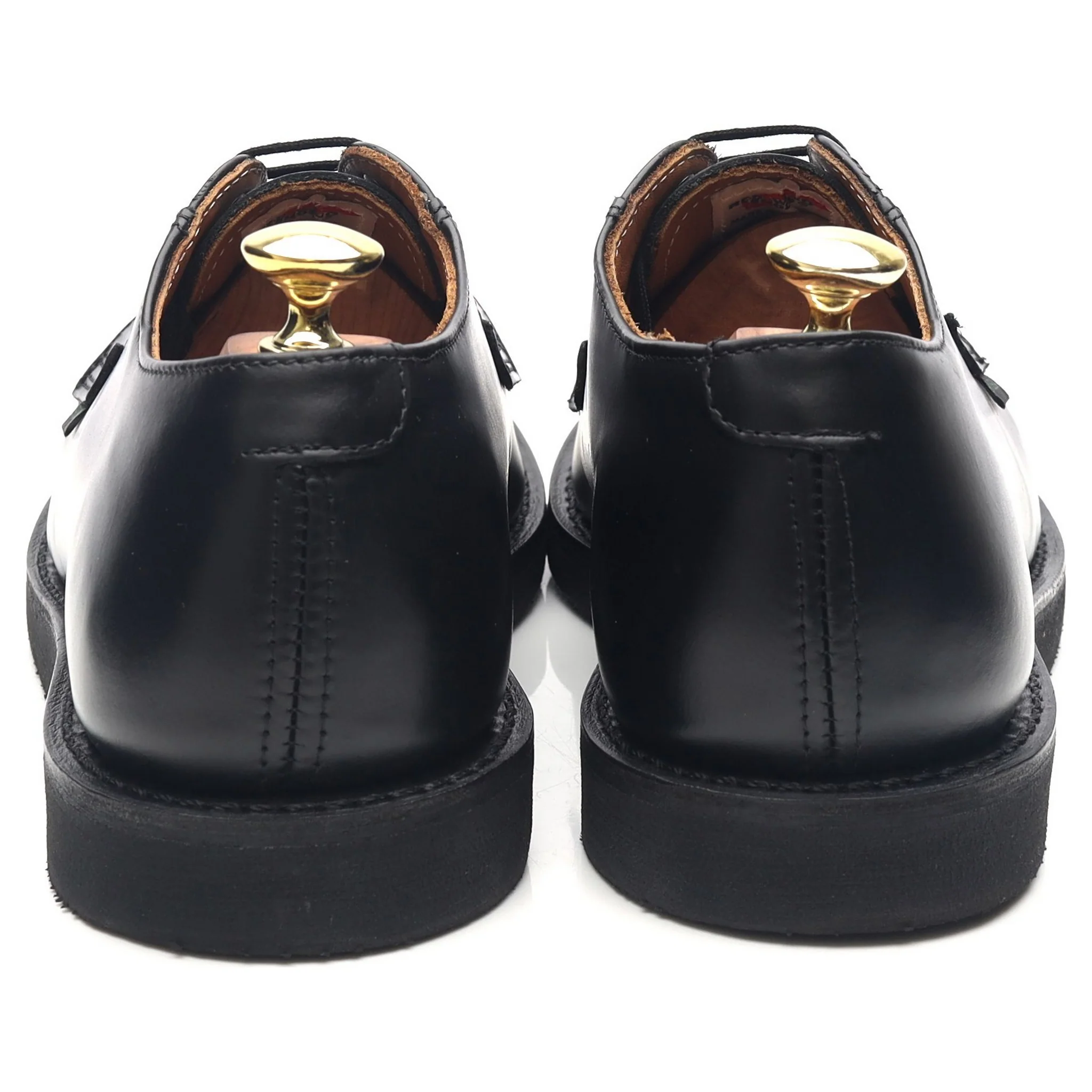'101 Postman Oxford' Black Leather Derby Shoes UK 7.5 US 8.5 - Image 4