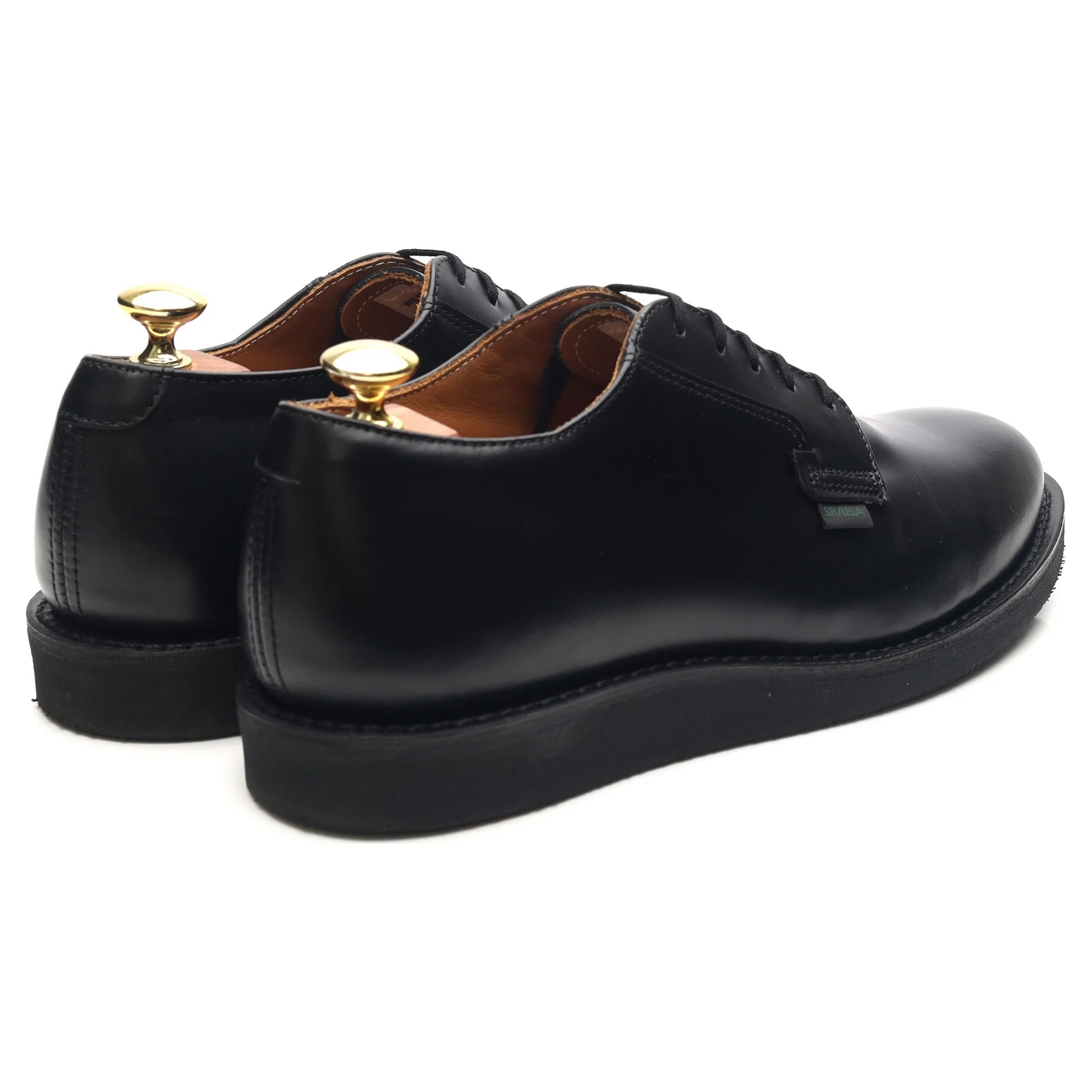 '101 Postman Oxford' Black Leather Derby Shoes UK 7.5 US 8.5 - Image 5