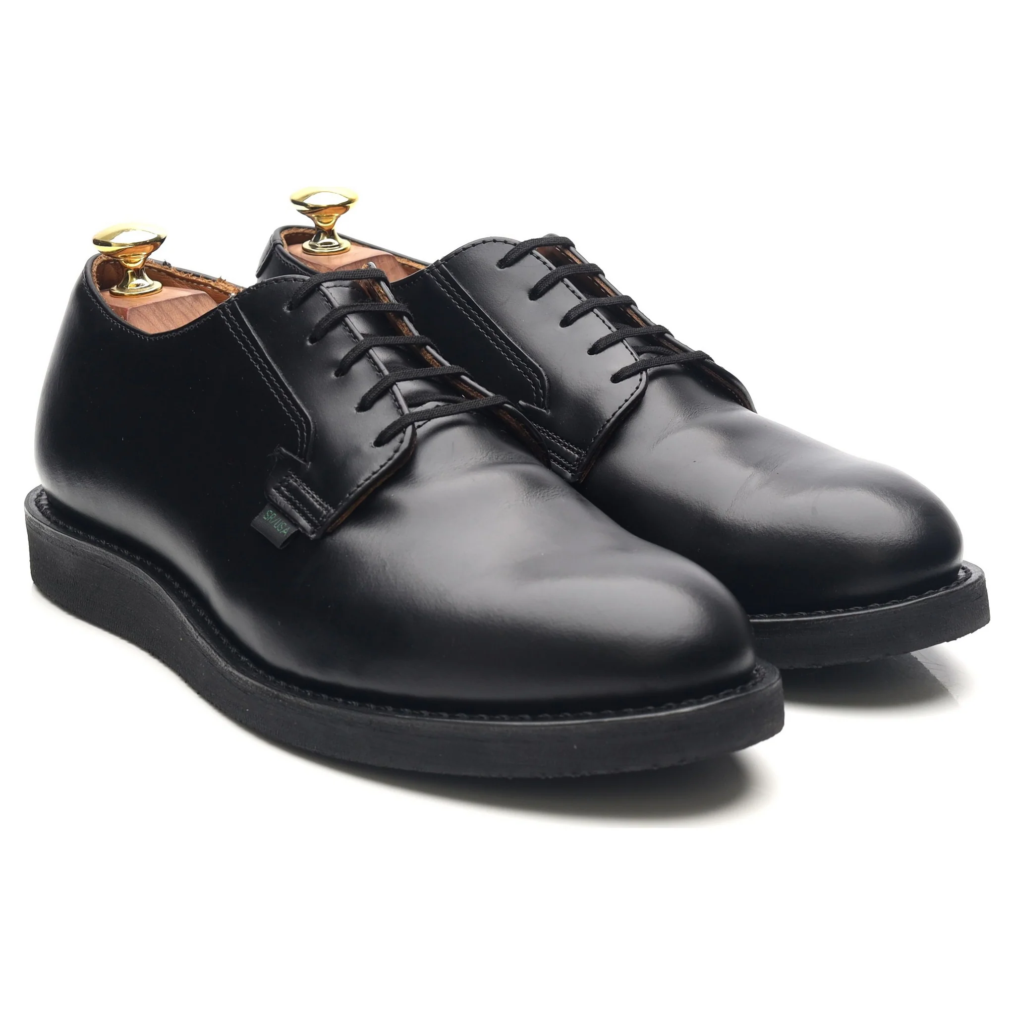 '101 Postman Oxford' Black Leather Derby Shoes UK 7.5 US 8.5 - Image 7