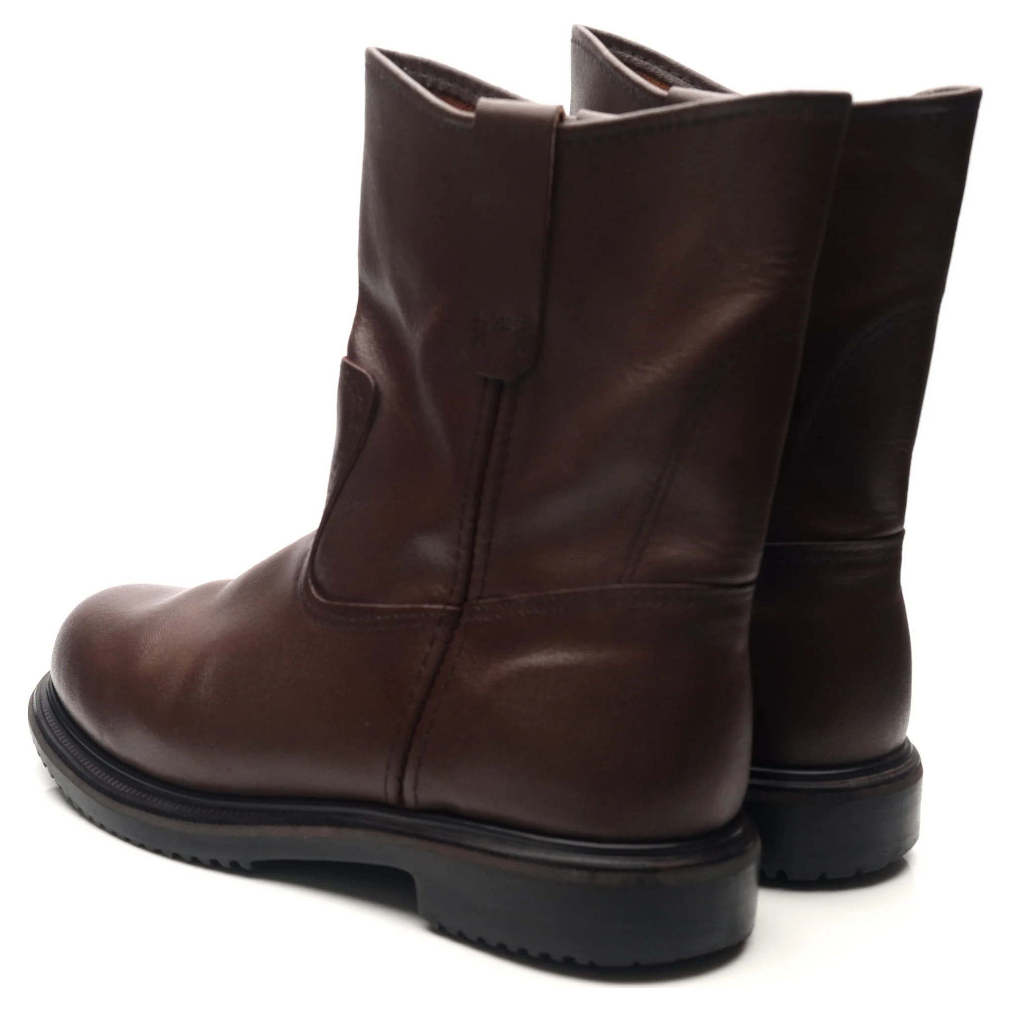 '8264' Dark Brown Leather Pull On Boots UK 10.5 US 11.5 - Image 3