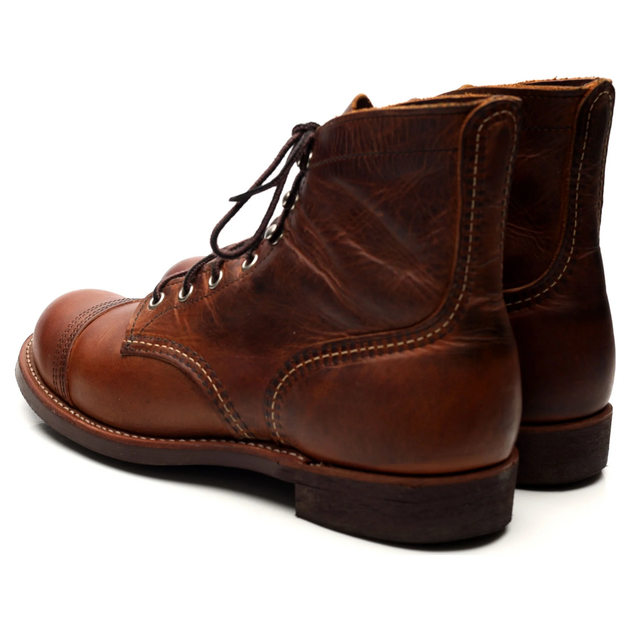 '8085' Brown Leather Iron Ranger Boots UK 8 US 9 - Image 3