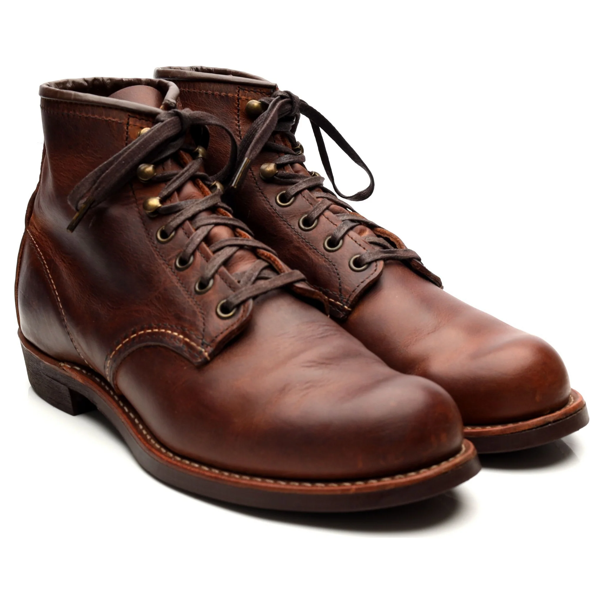 '3343' Brown Leather Blacksmith Boots UK 7 US 8 - Image 7