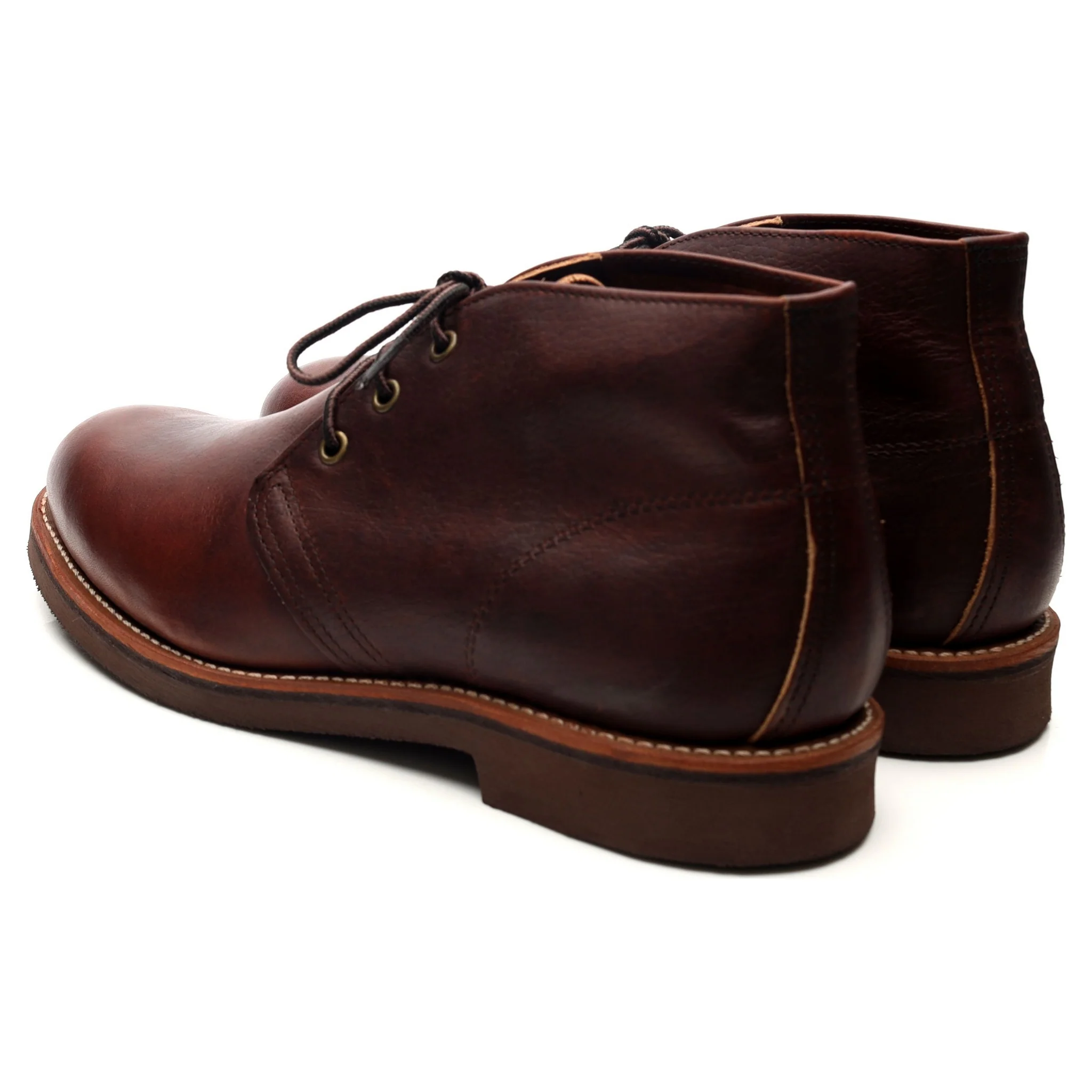 '9215' Brown Leather Chukka Boots UK 9 US 10 - Image 3